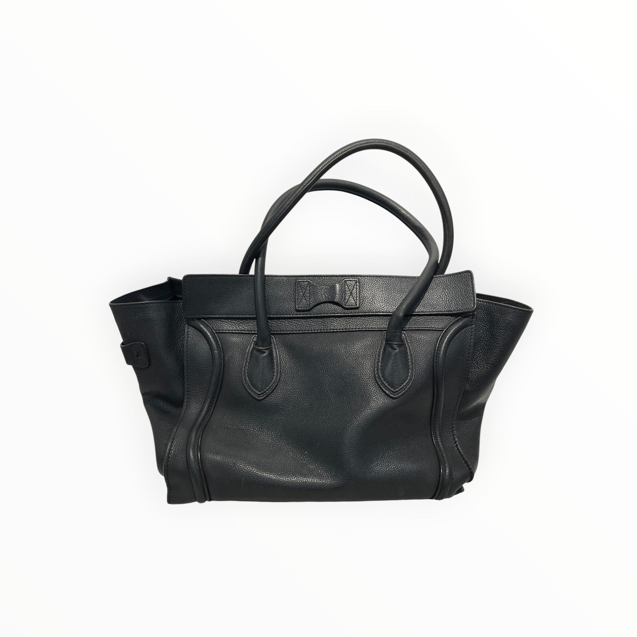 CELINE/Tote Bag/Leather/BLK/luggage tote view 2