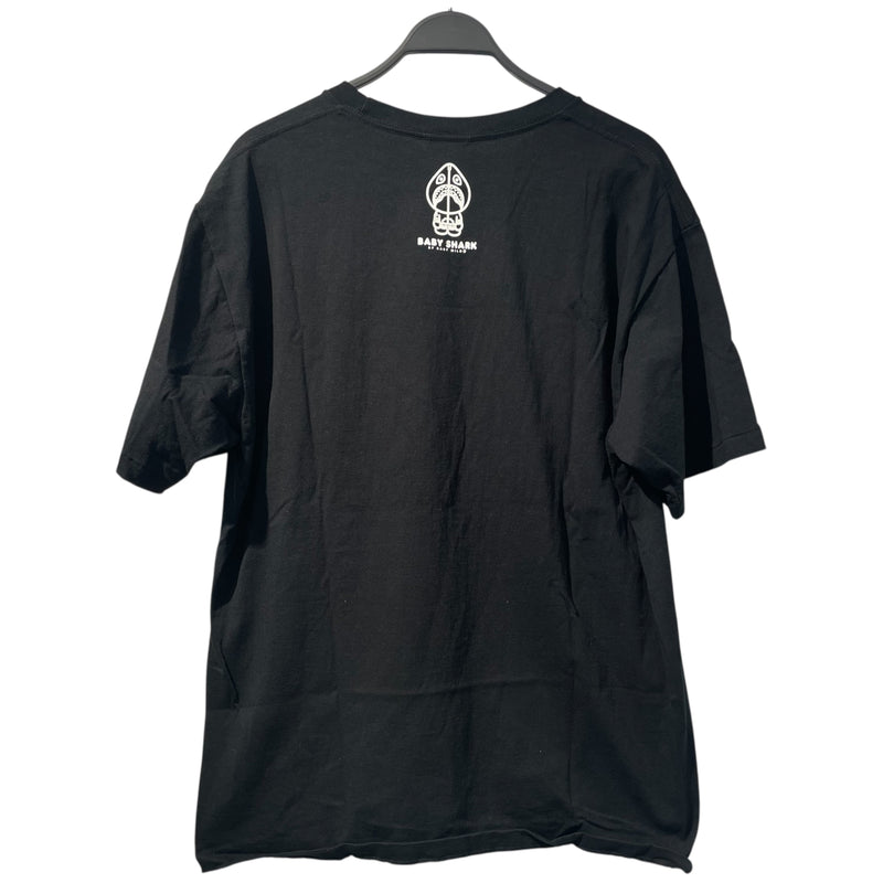 A BATHING APE/T-Shirt/XXL/Cotton/BLK/Graphic/A BATHING APE HOODED  MILO TEE