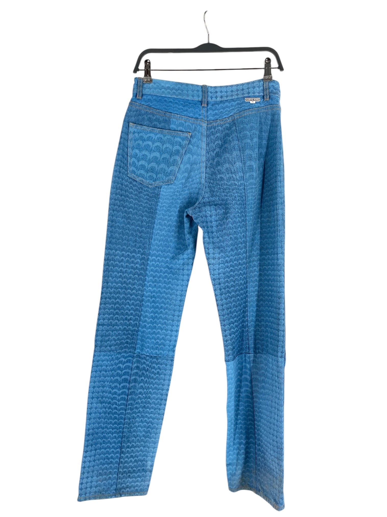 MARINE SERRE/Pants/L/Cotton/BLU/All Over Print/ view 2