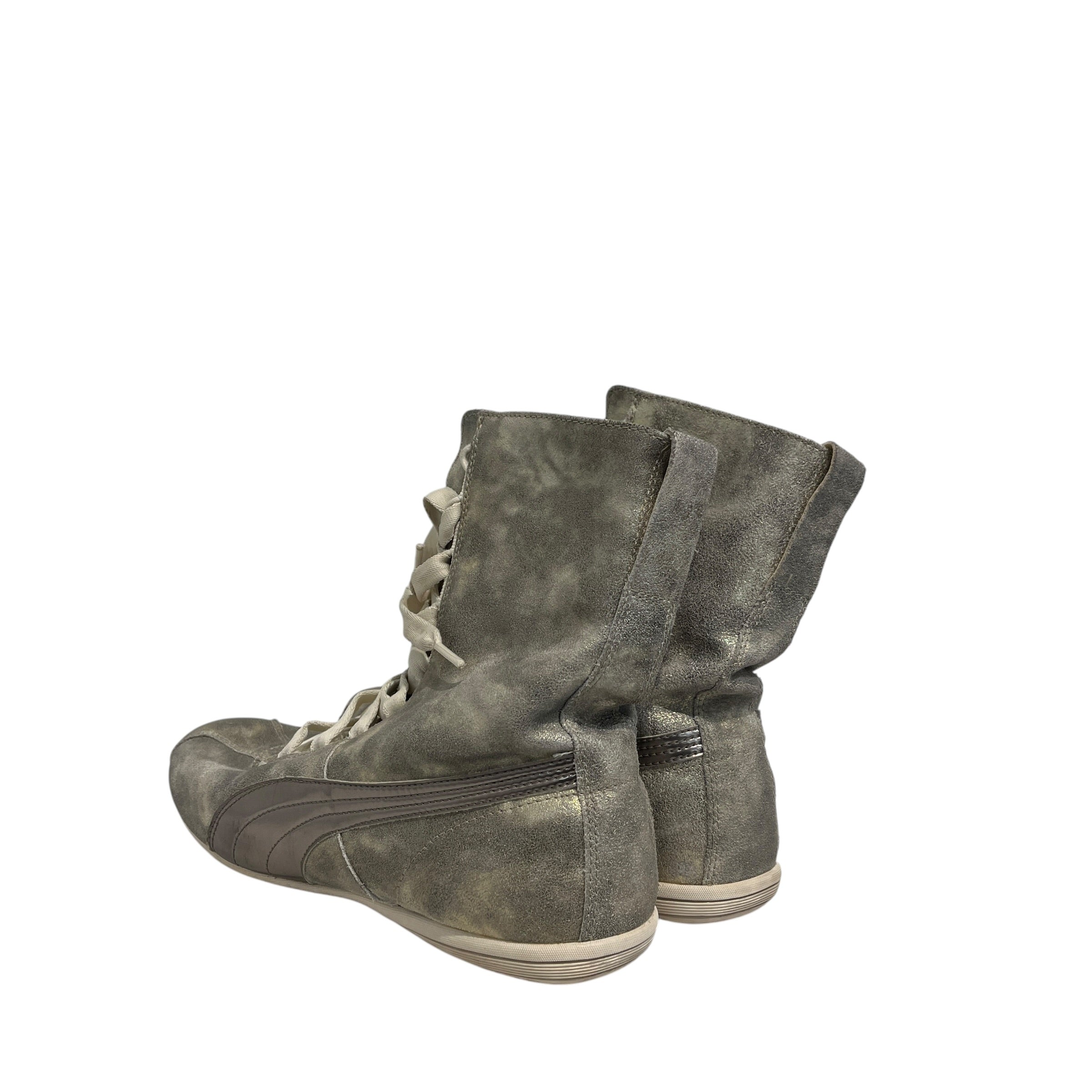 PUMA/Hi-Sneakers/US 8.5/Leather/SLV/Eskiva view 2