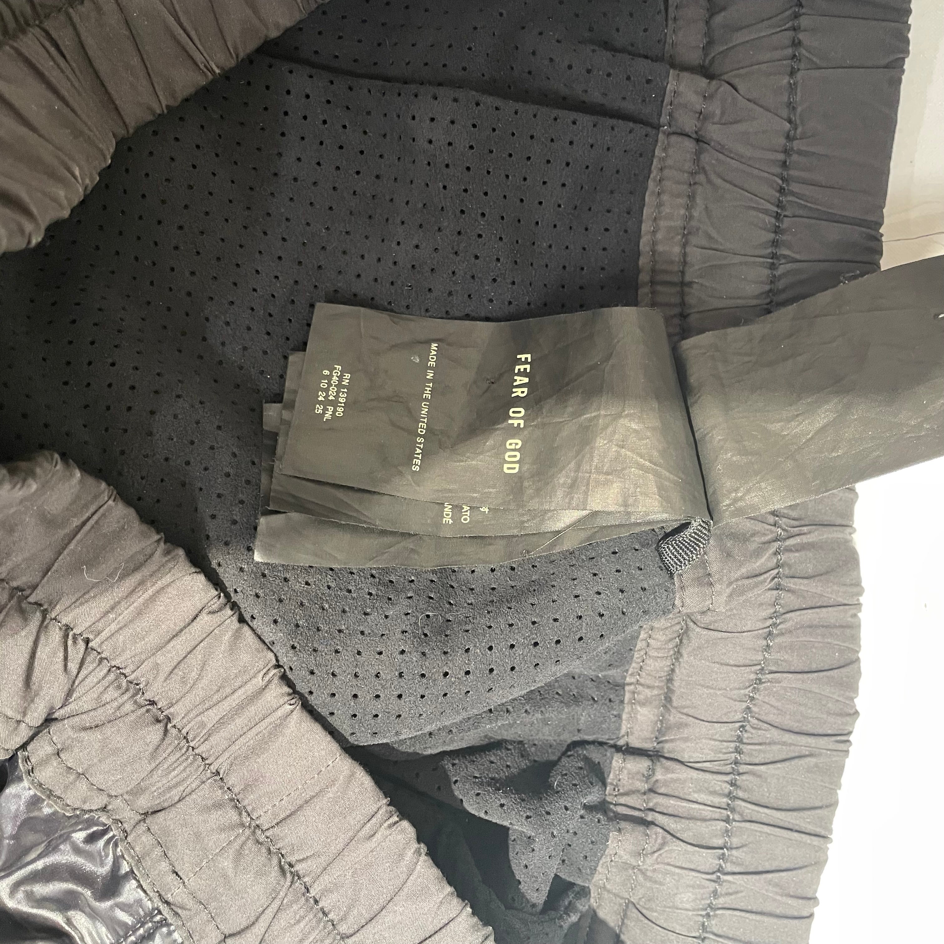 FEAR OF GOD/Shorts/M/Faux Leather/BLK/Seventh Collection Track Short view 6