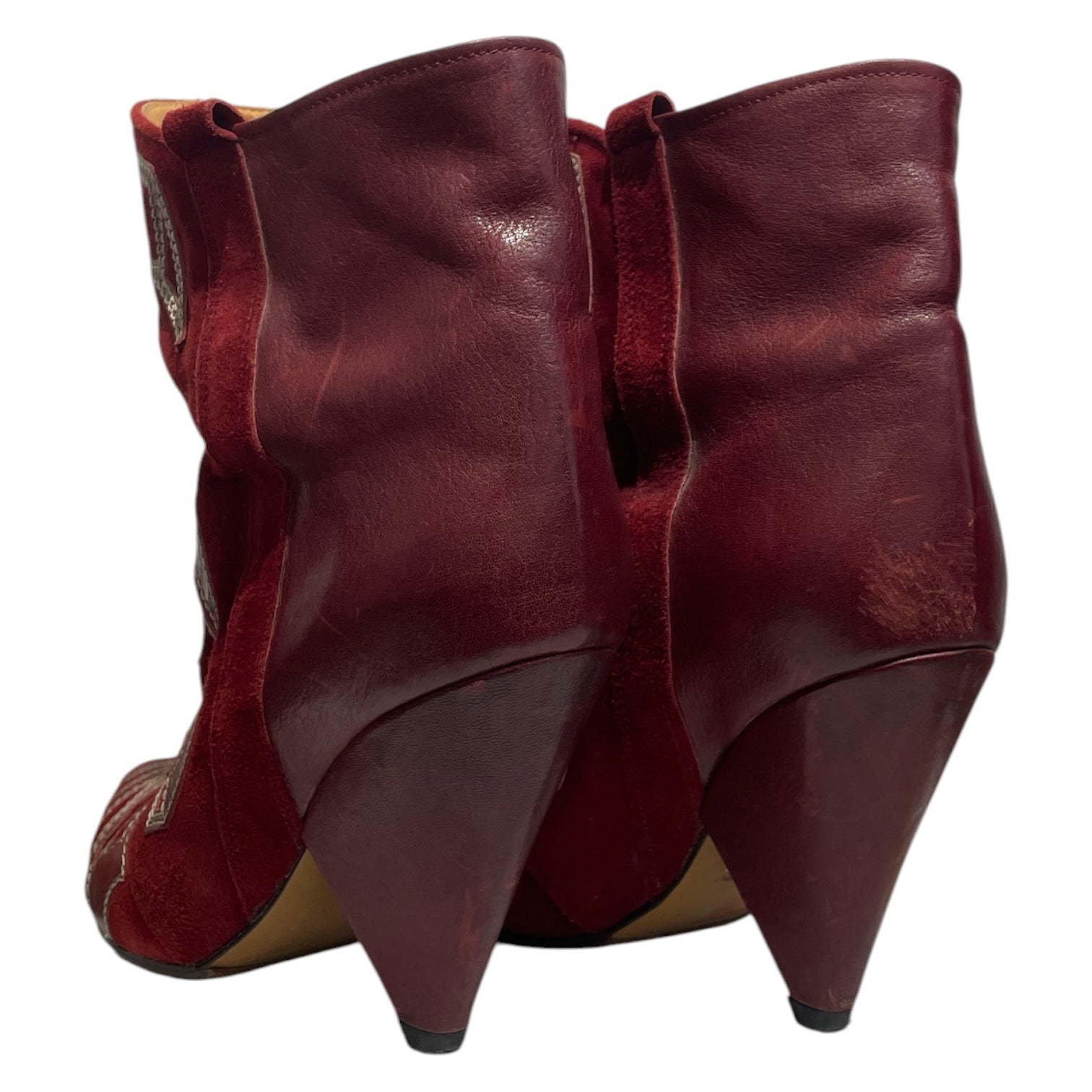 ISABEL MARANT/Heels/EU 36/Suede/RED/WESTERN BOOTIE HEELS view 2