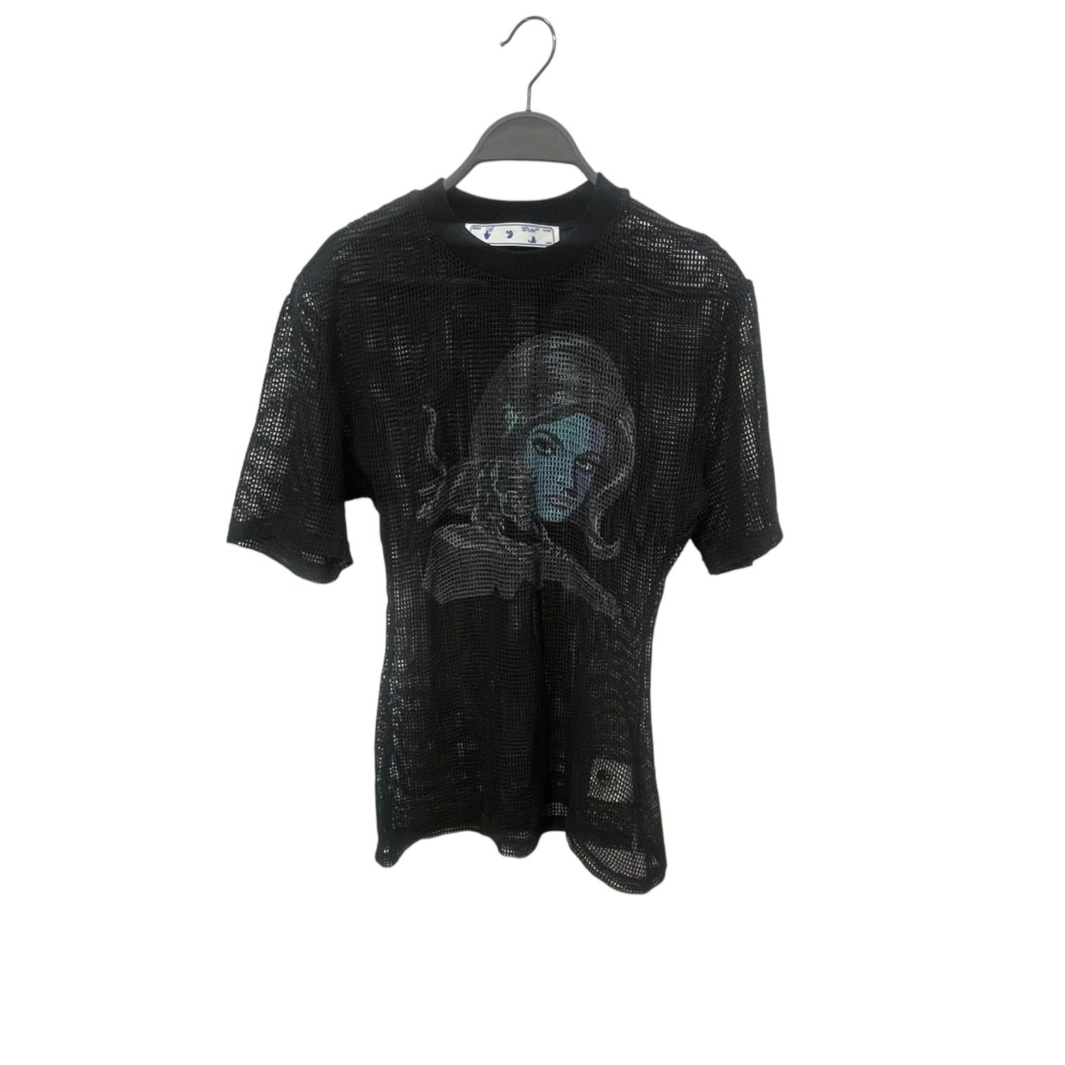 OFF-WHITE/Blouse/42/Cotton/BLK/panther net top view 1