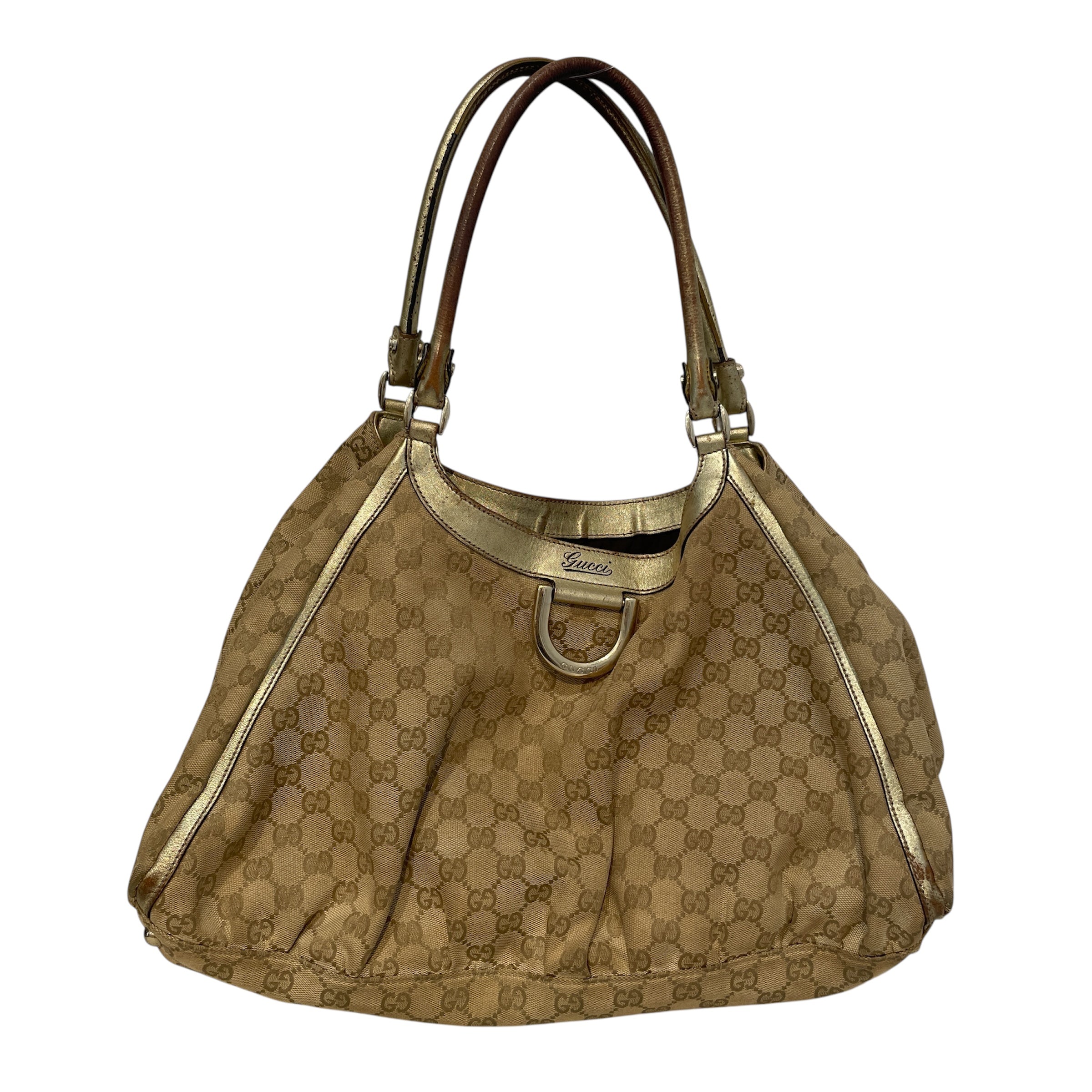 GUCCI/Hand Bag/Monogram/Cotton/GLD/GG Canvas Abbey view 1