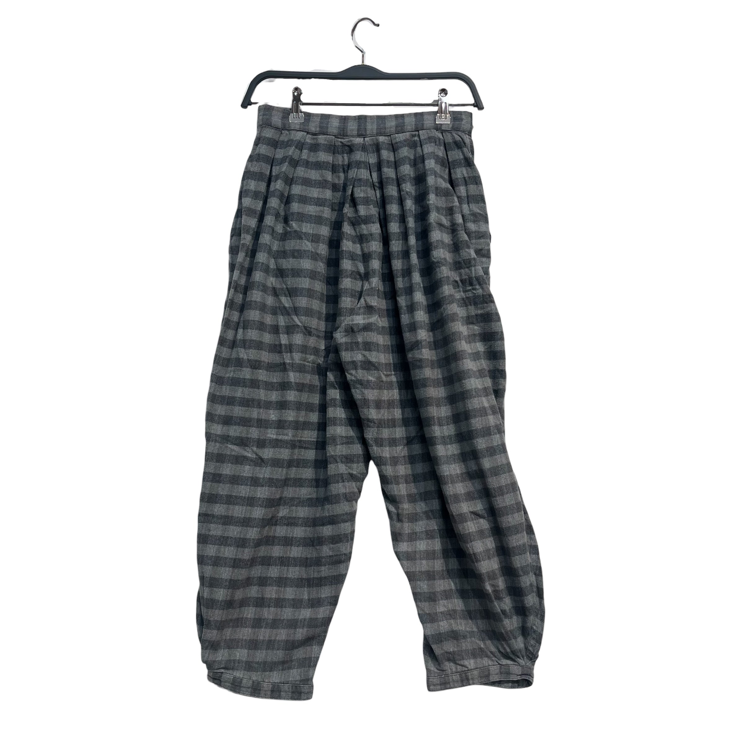 I.S. ISSEY MIYAKE SPORT/Long Skirt/9/Plaid/Cotton/GRY/ADJUSTABLE BUTTON WAIST view 3
