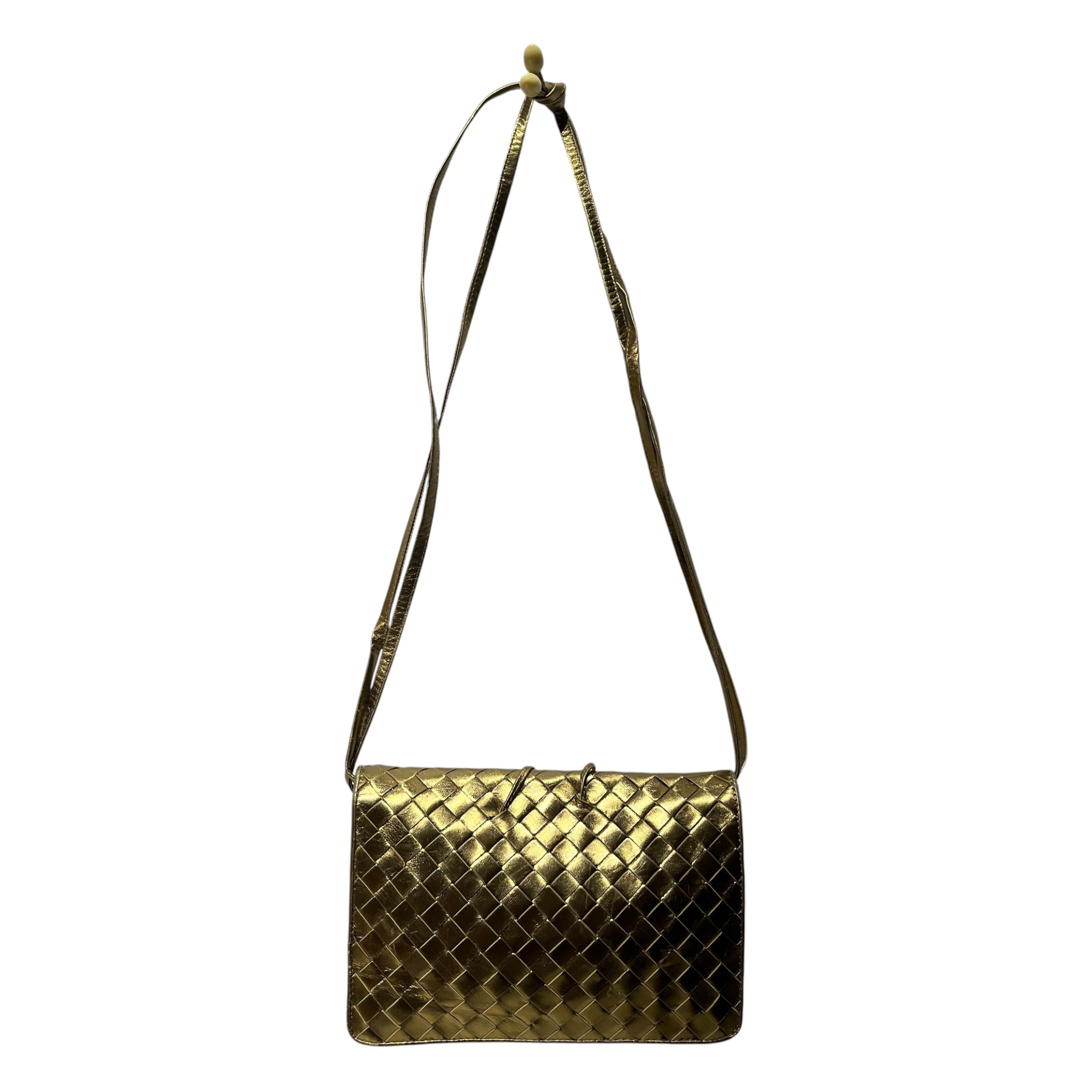 BOTTEGA VENETA/Cross Body Bag/Leather/GLD/SAUCER BEAD view 2