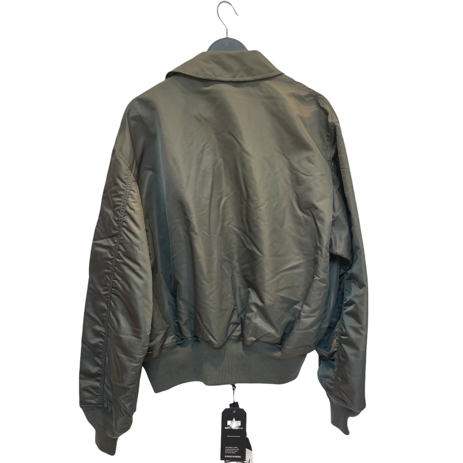 ALPHA INDUSTRIES/GR10K/Flight Jkt/XL/Nylon/GRN/VELCOUR PATCHES/PNK INSIDE view 2