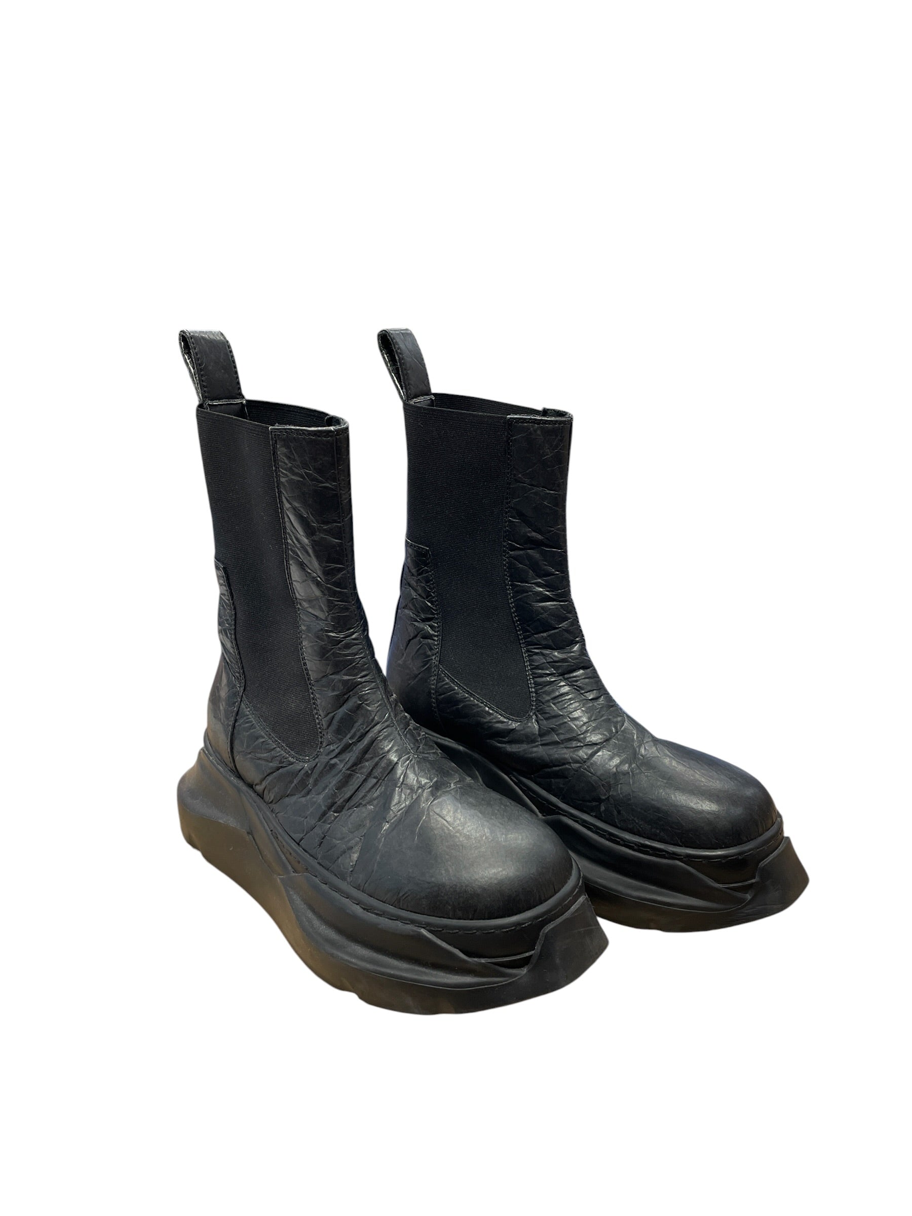RICK OWENS DRKSHDW/Shoes/EU 37/Leather/BLK/WOVEN BEATLE BOOTS view 1