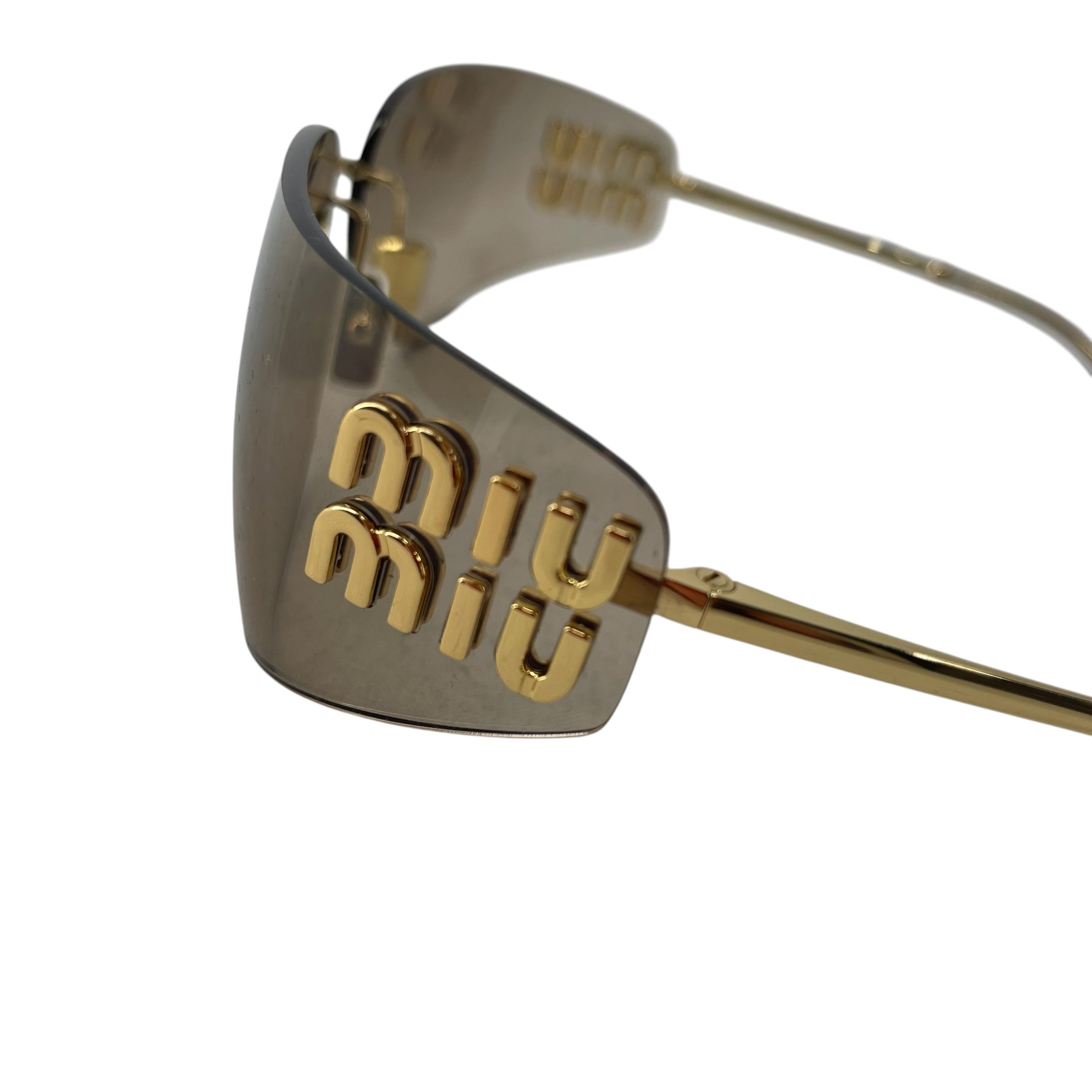 MIU MIU/Sunglasses/Wood/GLD/Rimless/L's/BROWN TINT/CURVED/SMUA51 view 5