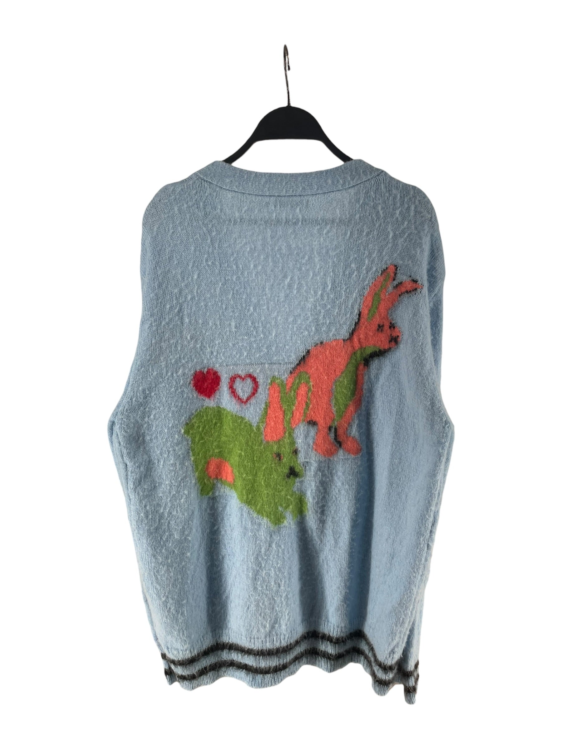 MARNI/Cardigan/44/Cotton/BLU/RABBIT HEART YEAR OF RABBIT view 2