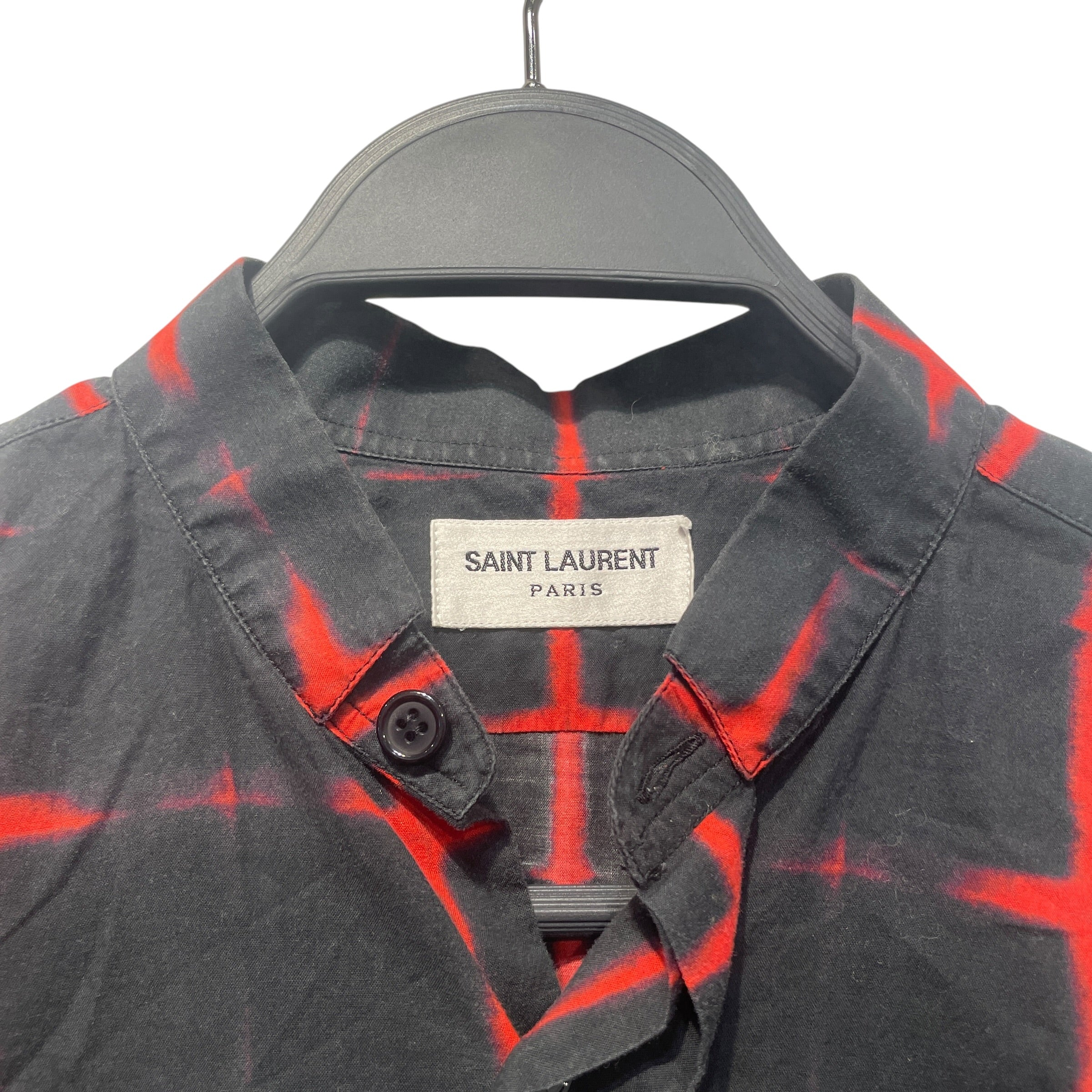 SAINT LAURENT/LS Shirt/37/Cotton/BLK/All Over Print/Read Lined Button Up view 2
