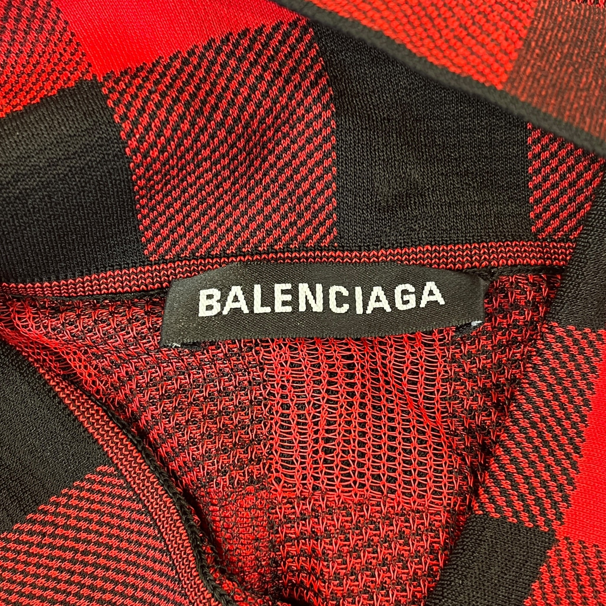 BALENCIAGA/SS Shirt/L/Cotton/RED/Plaid/RED & BLACK PLAID BUTTONDOWN view 3