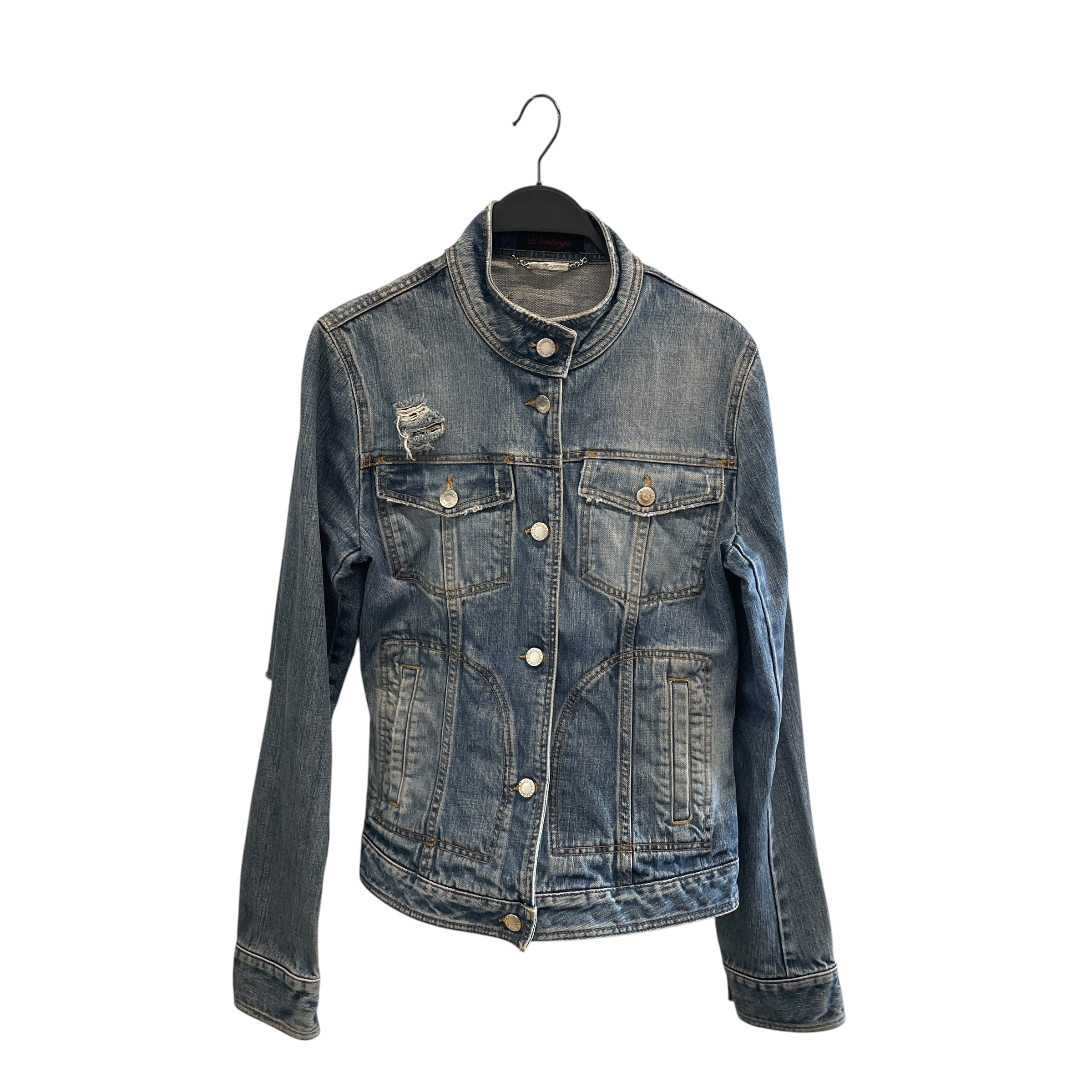 DOLCE&GABBANA/Denim Jkt/44/Cotton/BLU/VINTAGE/DISTRESSED view 1