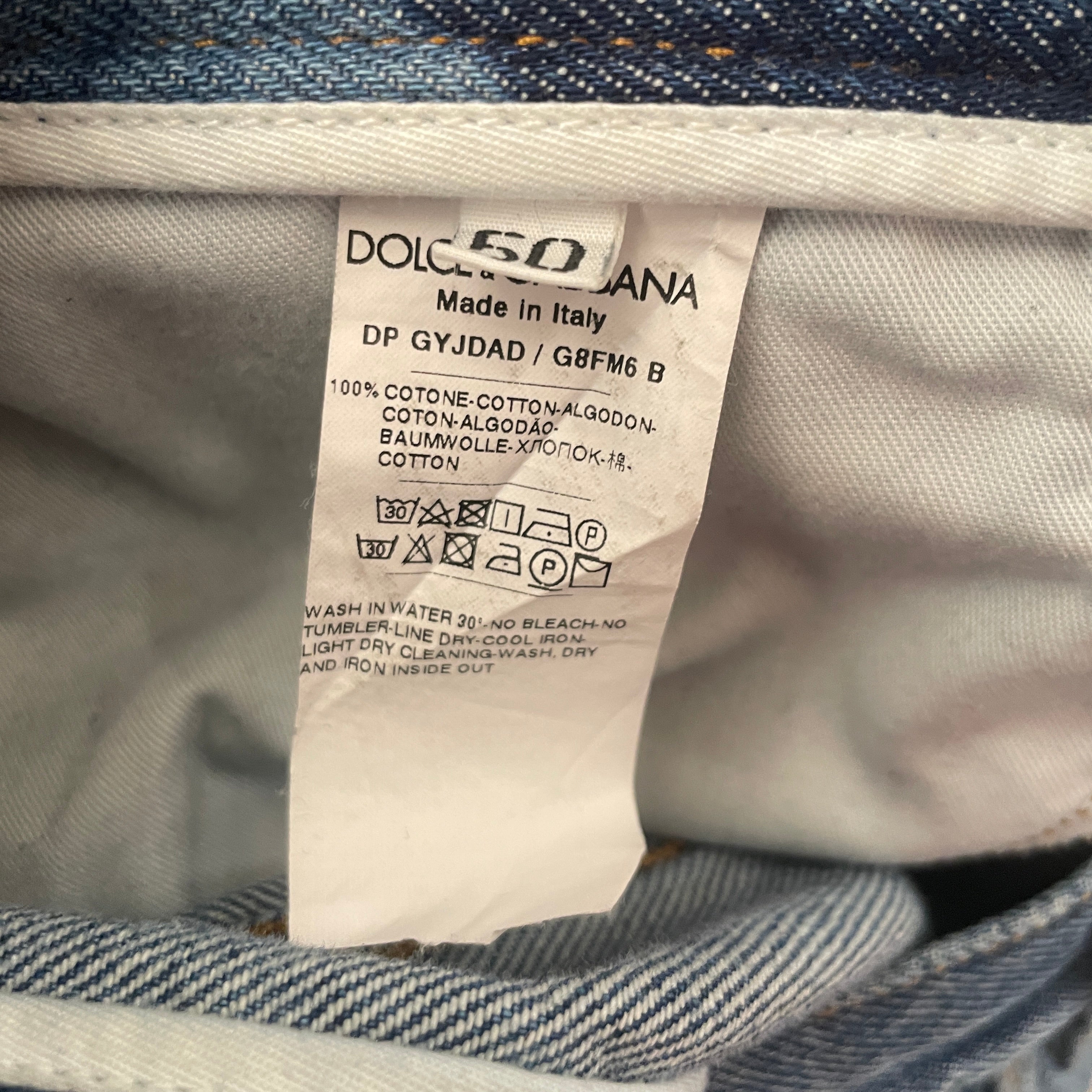 DOLCE&GABBANA/Pants/50/Cotton/BLU/Floral Pattern/LOOSE FIT ROSE PRINT view 4