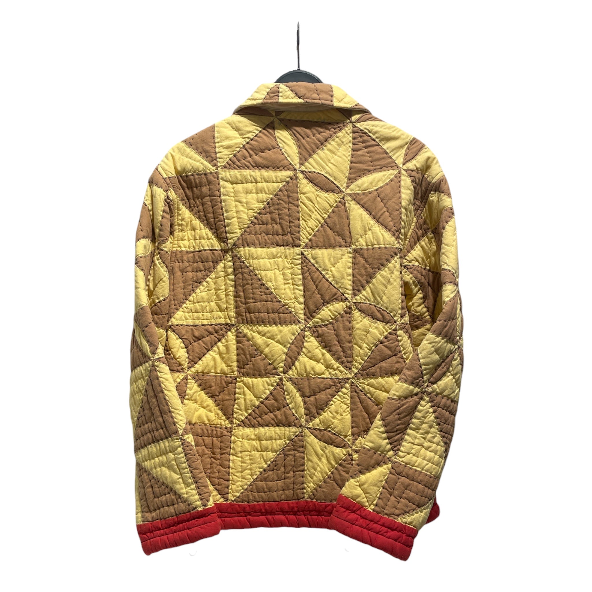 BODE/Quilted Jkt/L/Cotton/YEL/patchwork quilt/blk buttons view 2