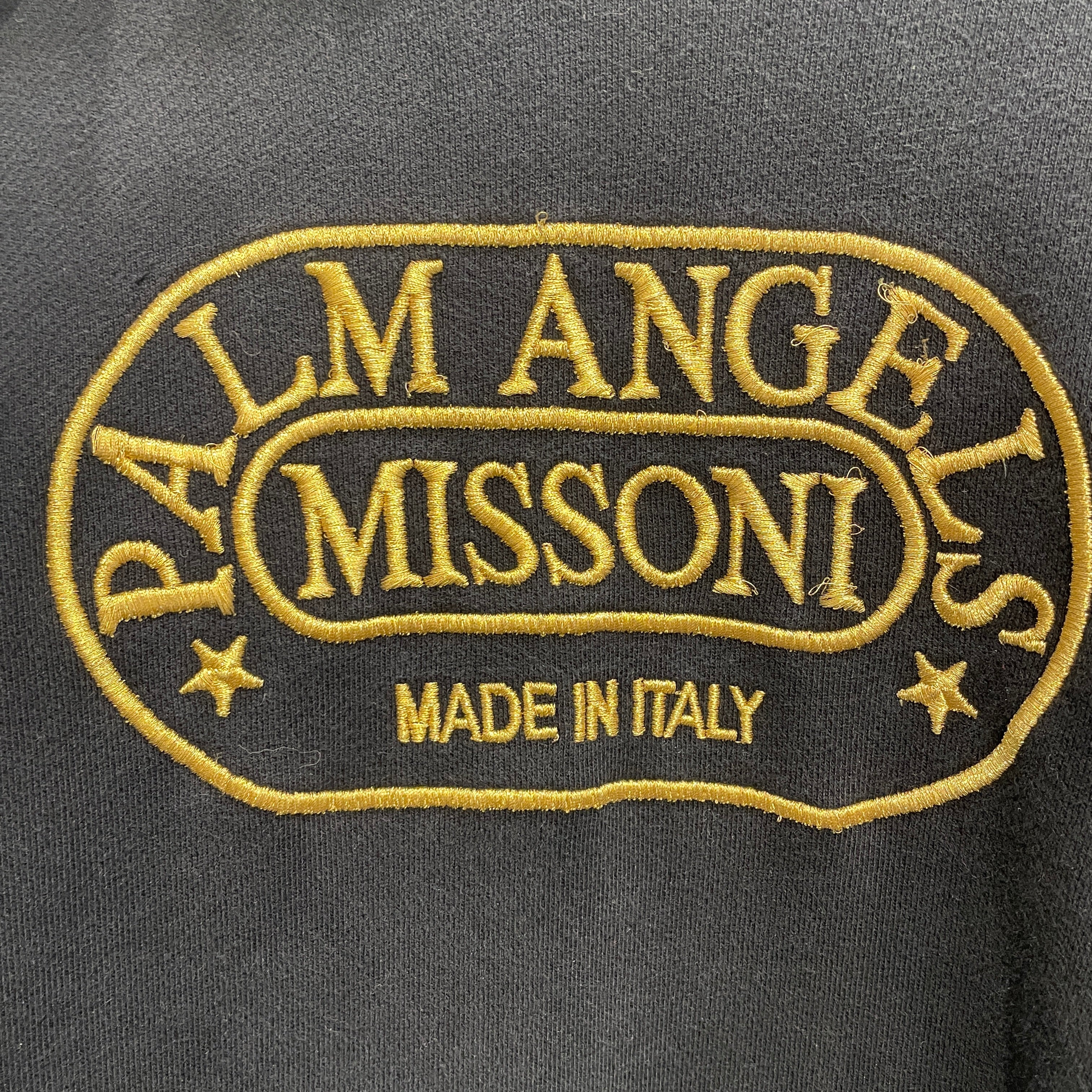 Palm Angels/MISSONI/Hoodie/XL/Cotton/BLK/DOUBLE CORD / GOLD EMBROIDERY view 3