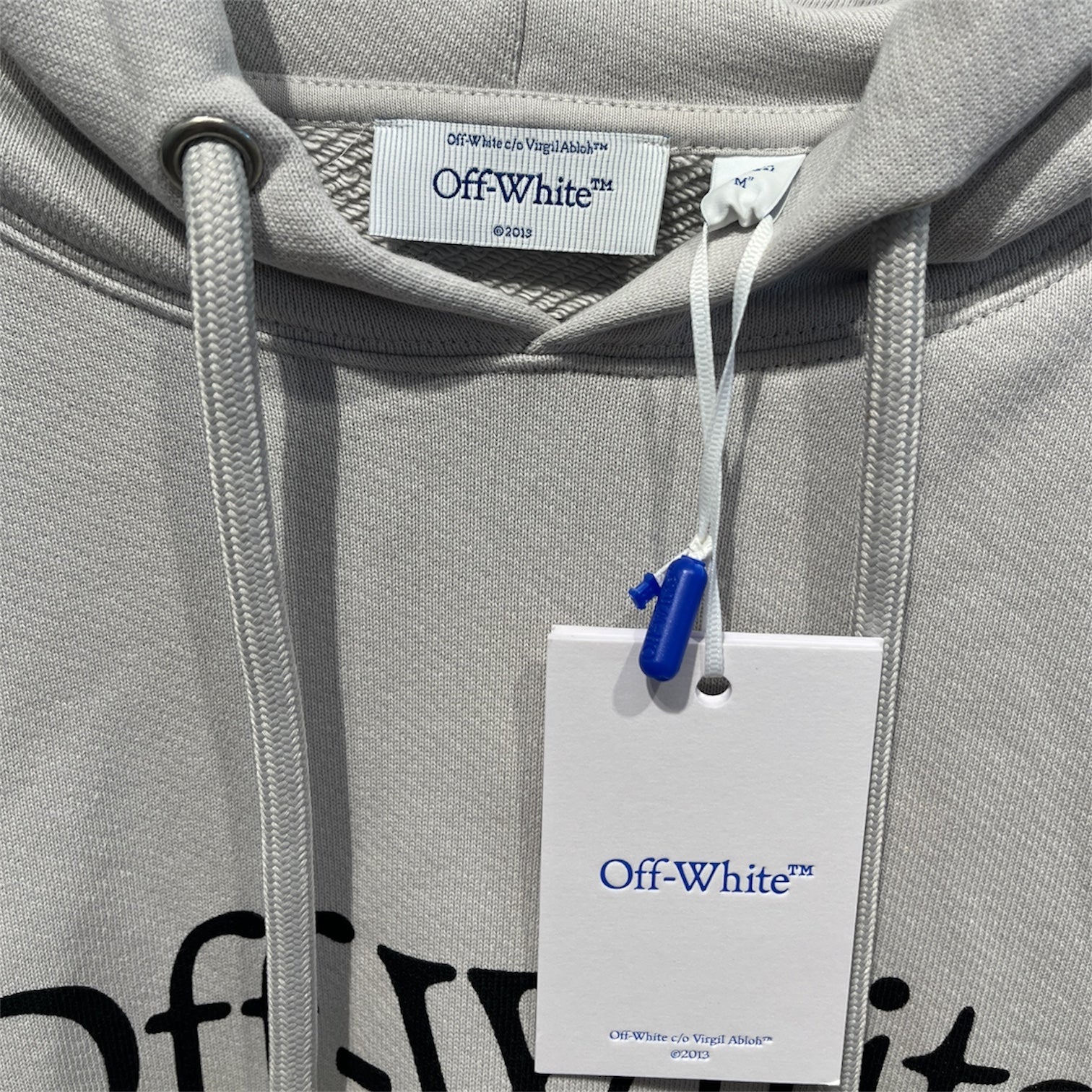OFF-WHITE/Sweatshirt/M/Monogram/Cotton/GRY/Oversize/Big Bookish Skate Hoodie view 3