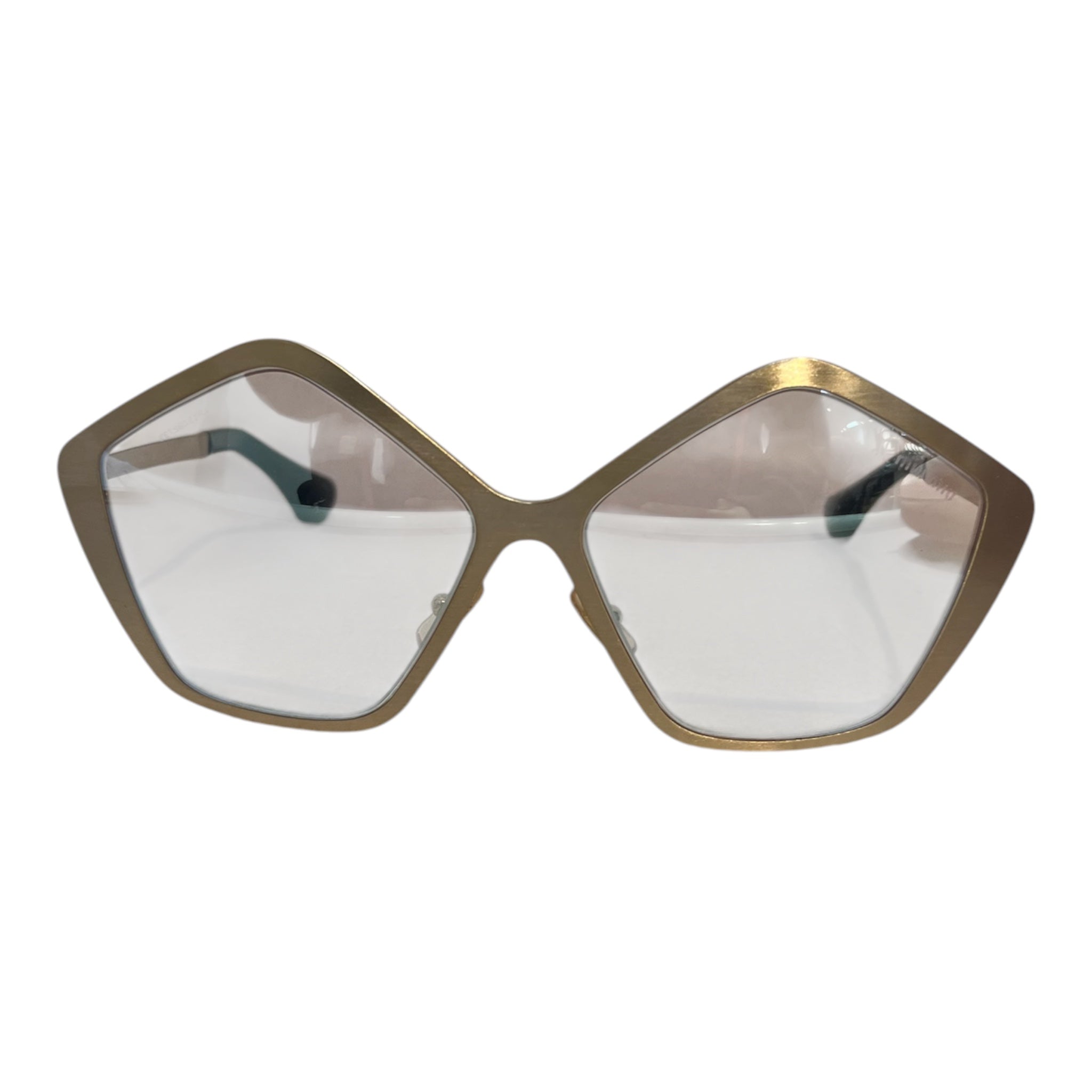 MIU MIU/Sunglasses/Metal/GLD/L's/PENTAGON CLEAR LENSE BRUSHED view 1