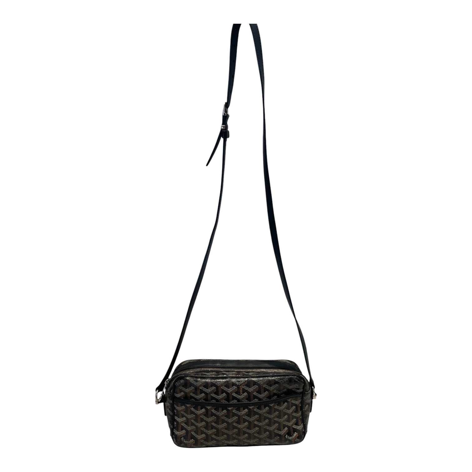 GOYARD/Cross Body Bag/Monogram/Leather/BLK/cap vert pm view 1