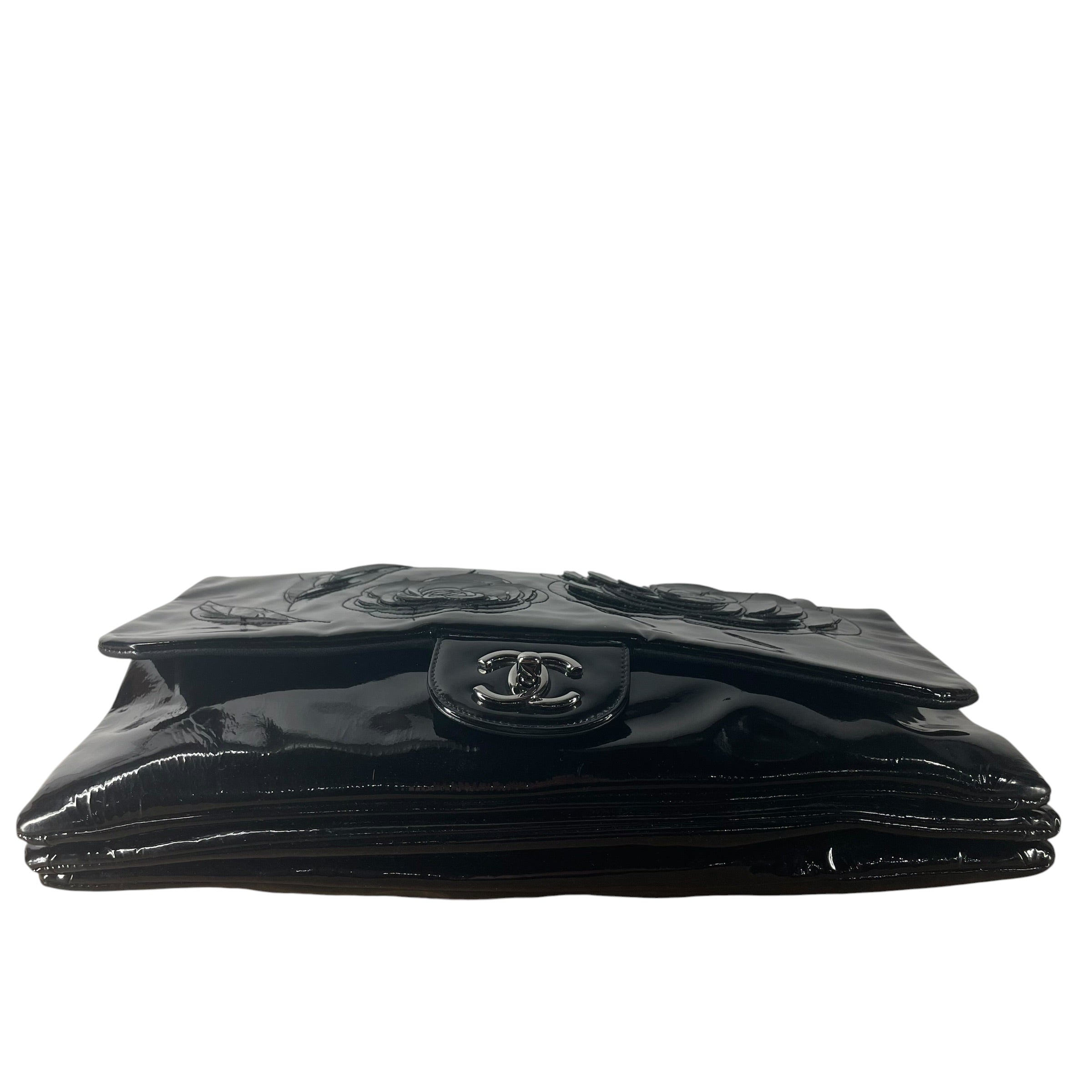 CHANEL/Cross Body Bag/Floral Pattern/Leather/BLK/PARIS-SHANGHAI CAMELLIA PETALS view 4