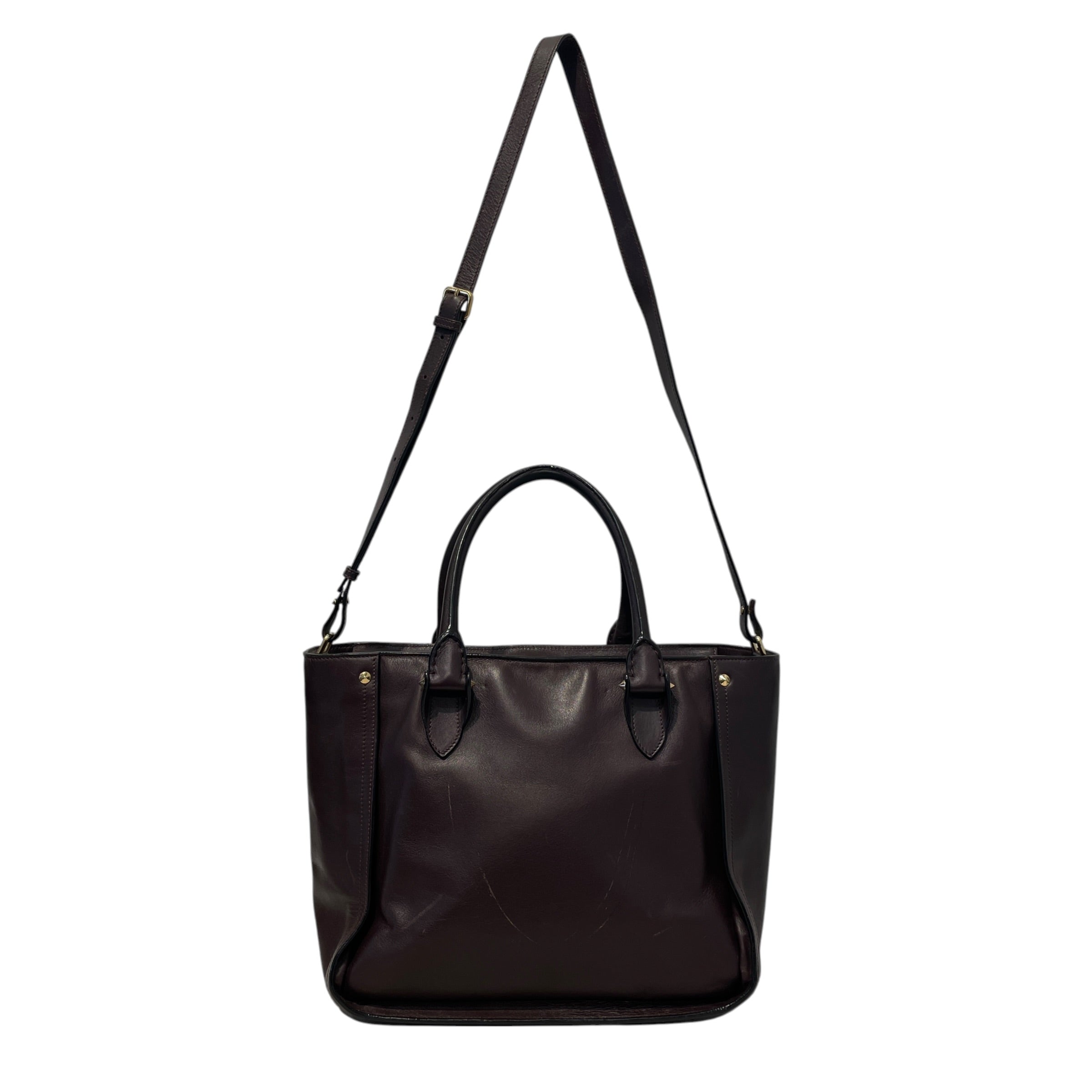 Alexander McQueen/Tote Bag/Leather/BRW/Inside out Shopper Tote view 2