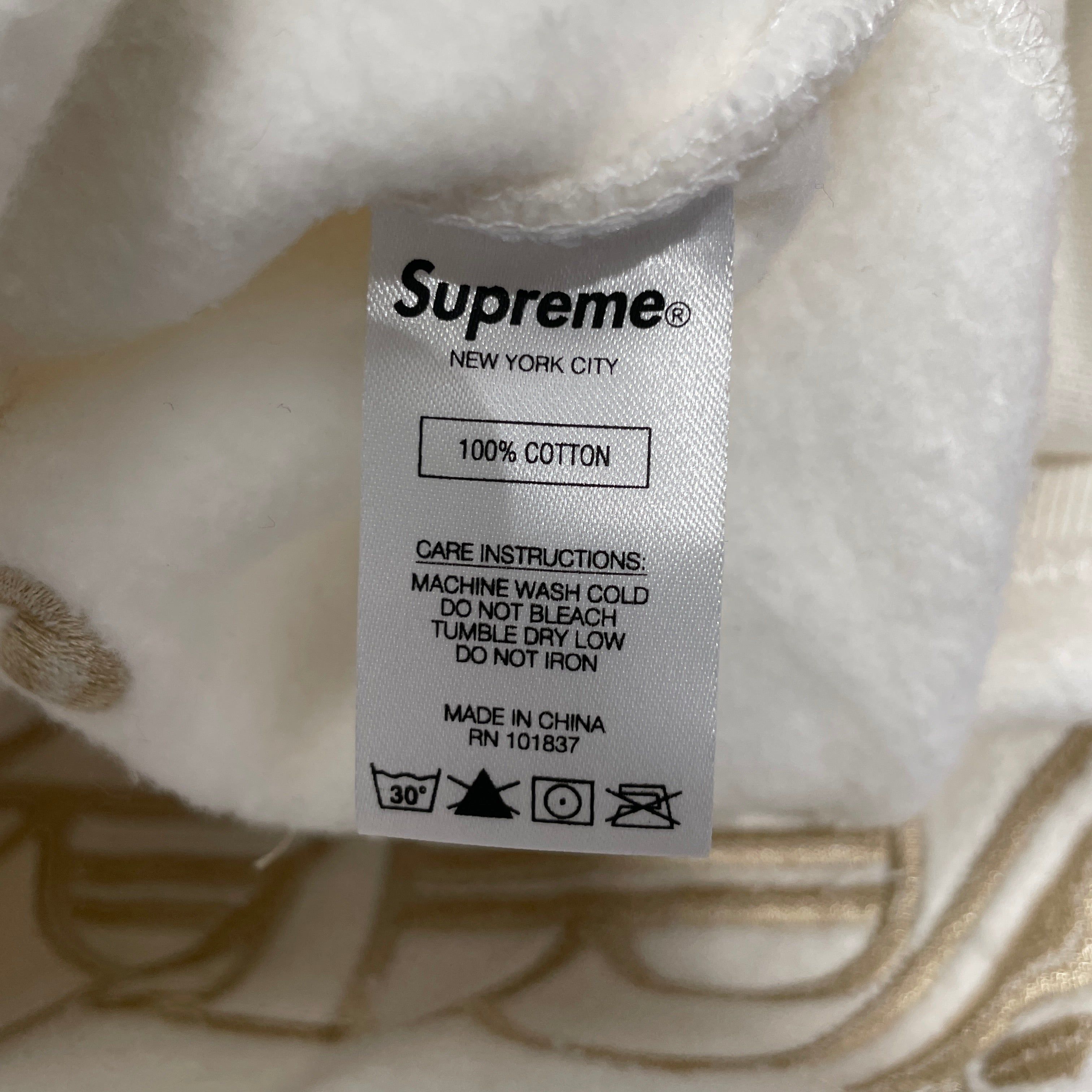 Supreme/Hoodie/L/Cotton/WHT/ view 4