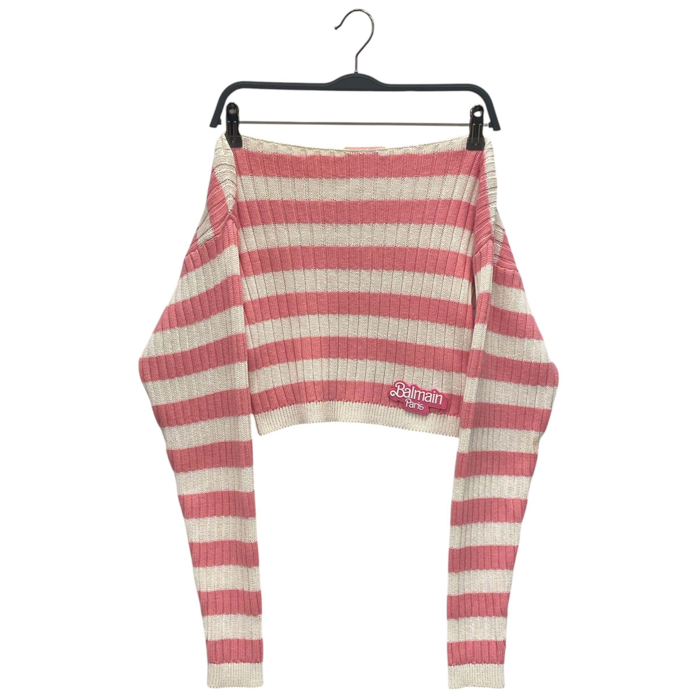 BALMAIN/Barbie/Sweater/34/Stripe/Cotton/PNK/barbie view 1