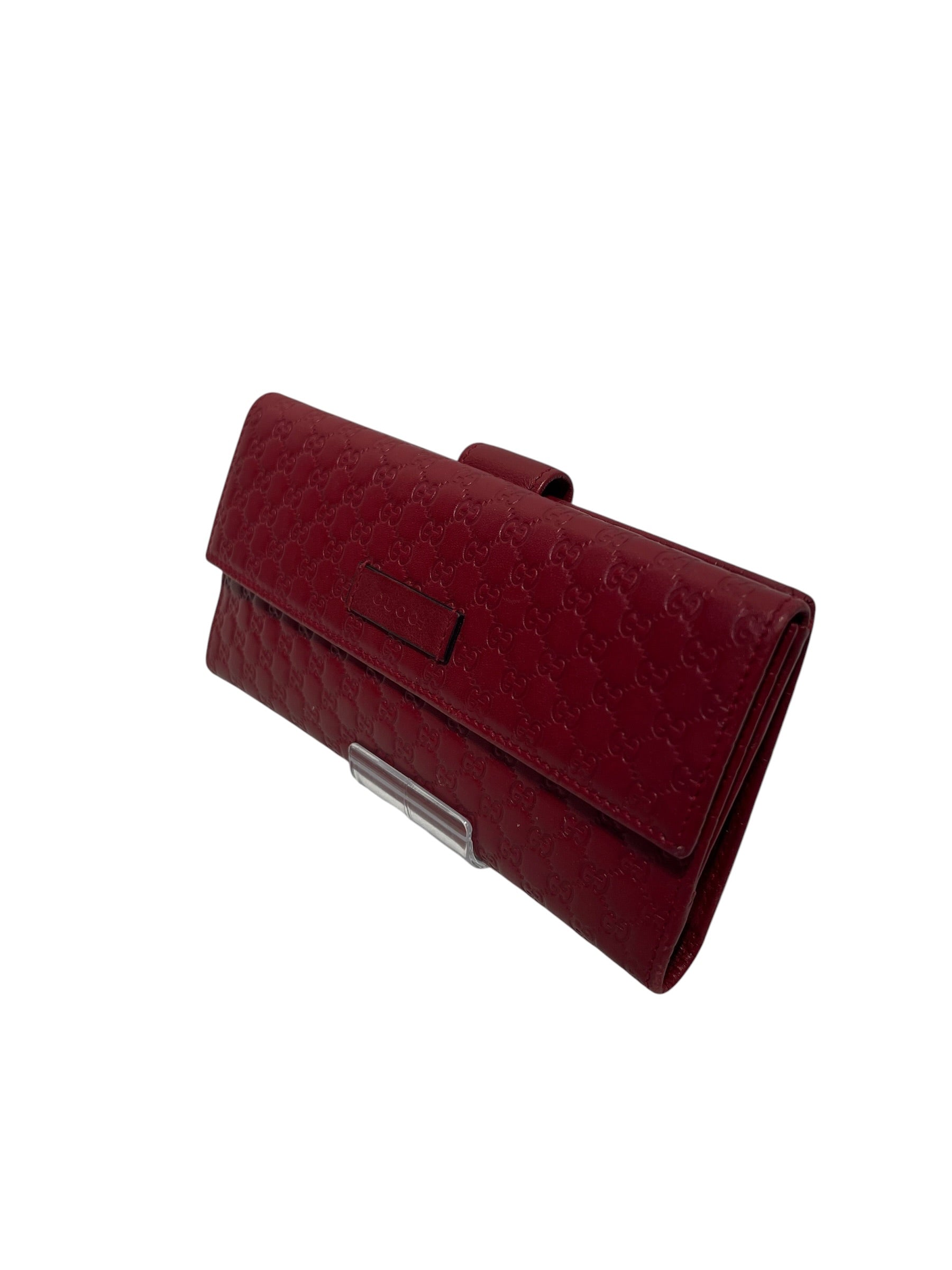 GUCCI/Wallet/All Over Print/Leather/RED/L's/Microguccissima view 1