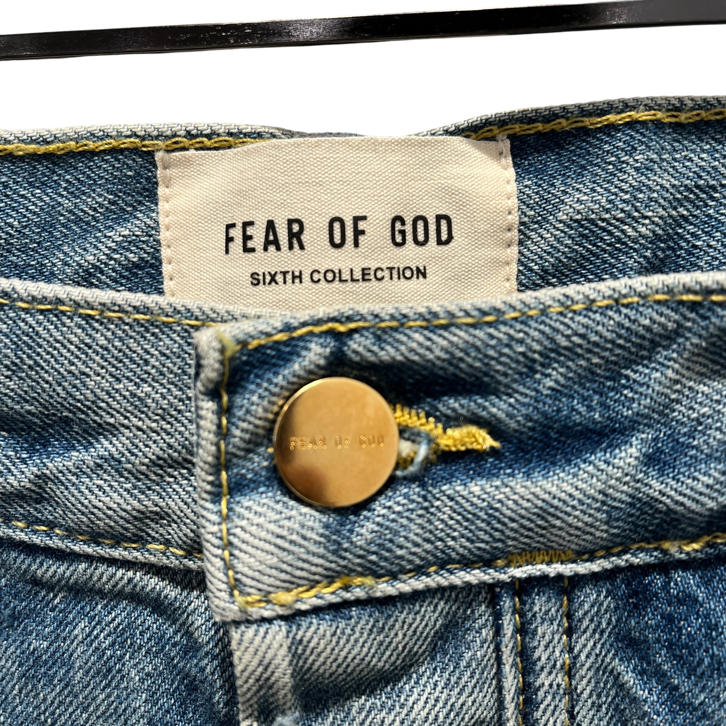 FEAR OF GOD/Straight Pants/32/Denim/BLU/SLIM DOUBLEKNEE BELTED LIGHT view 3