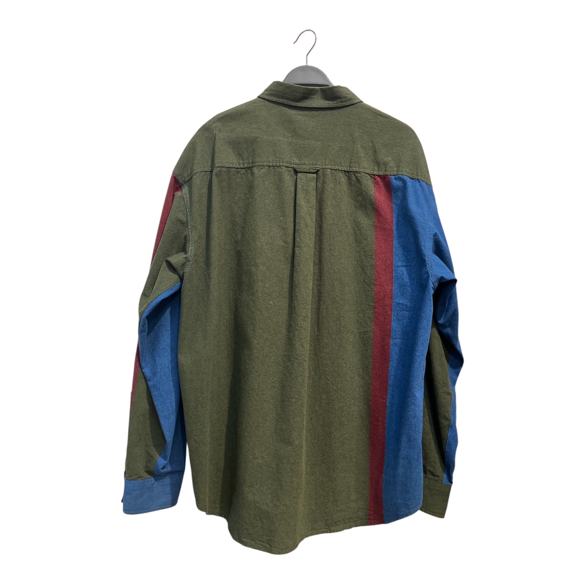 DENIM TEARS/STUSSY/LS Shirt/L/Cotton/GRN/CHUNK CLRS/ GRN RED BLU view 2