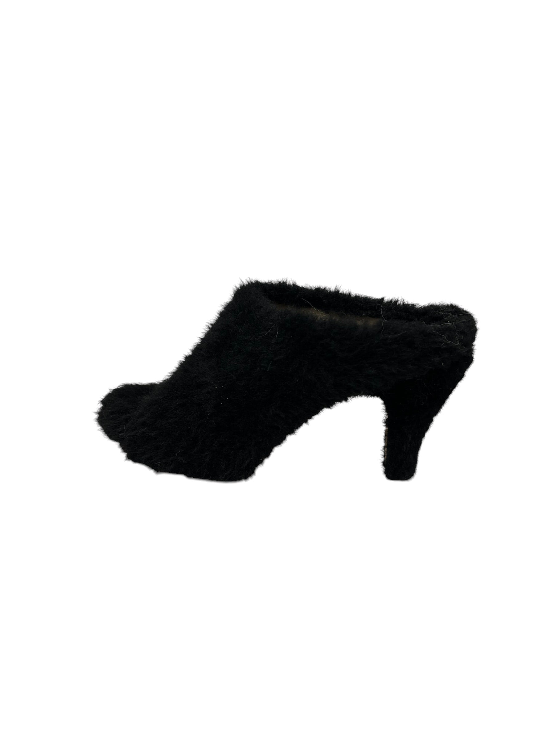 KHAITE/Heels/EU 39/Fur/BLK/Open-Toe/REAL FUR FROM BOVINE view 3