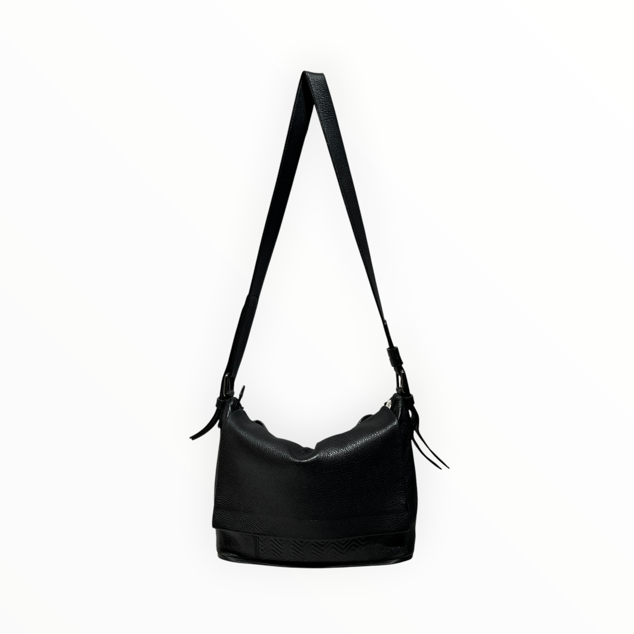 GIORGIO ARMANI/Cross Body Bag/Leather/BLK/messenger bag view 1