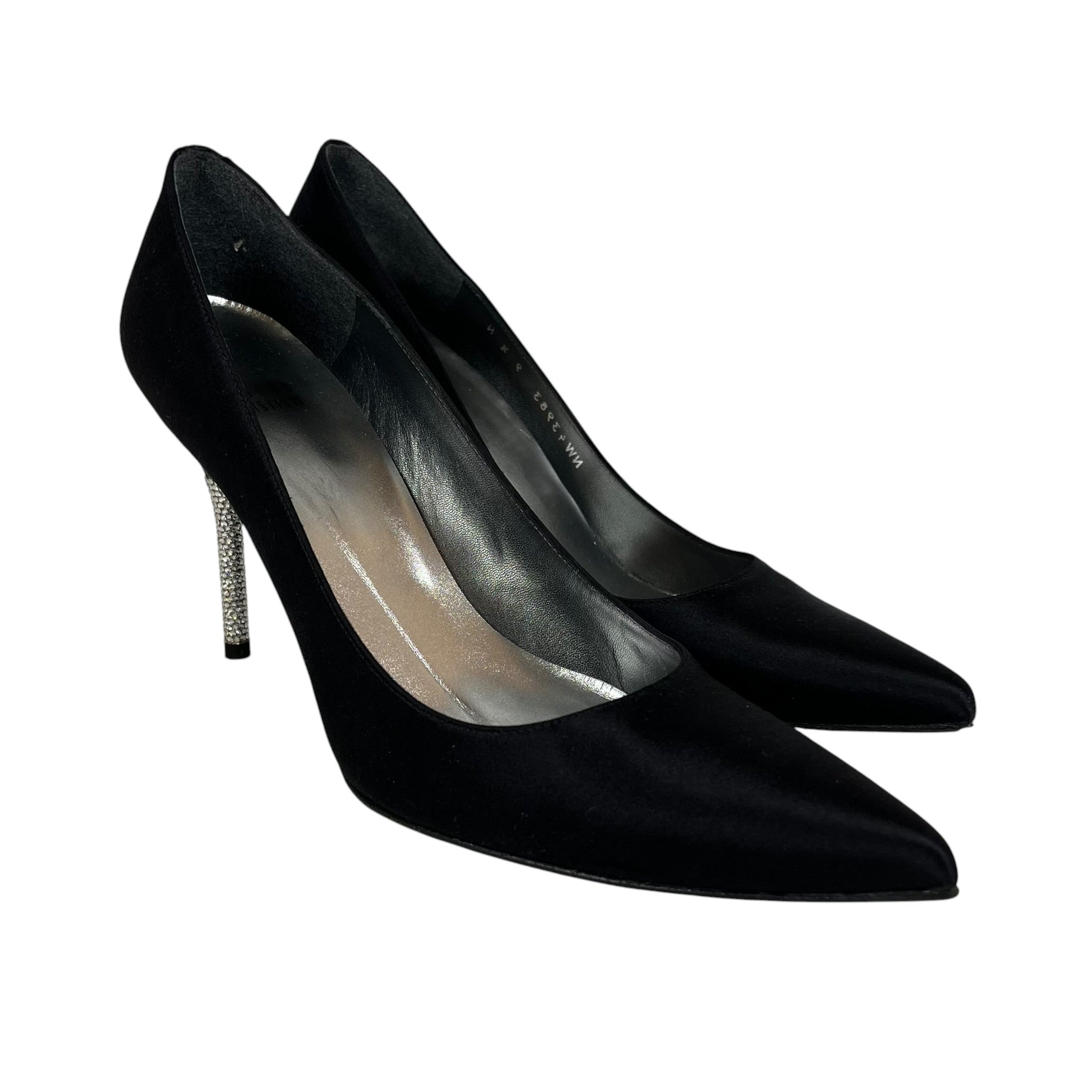 STUART WEITZMAN/Heels/US 9.5/BLK/Satin Jewel Heels view 1