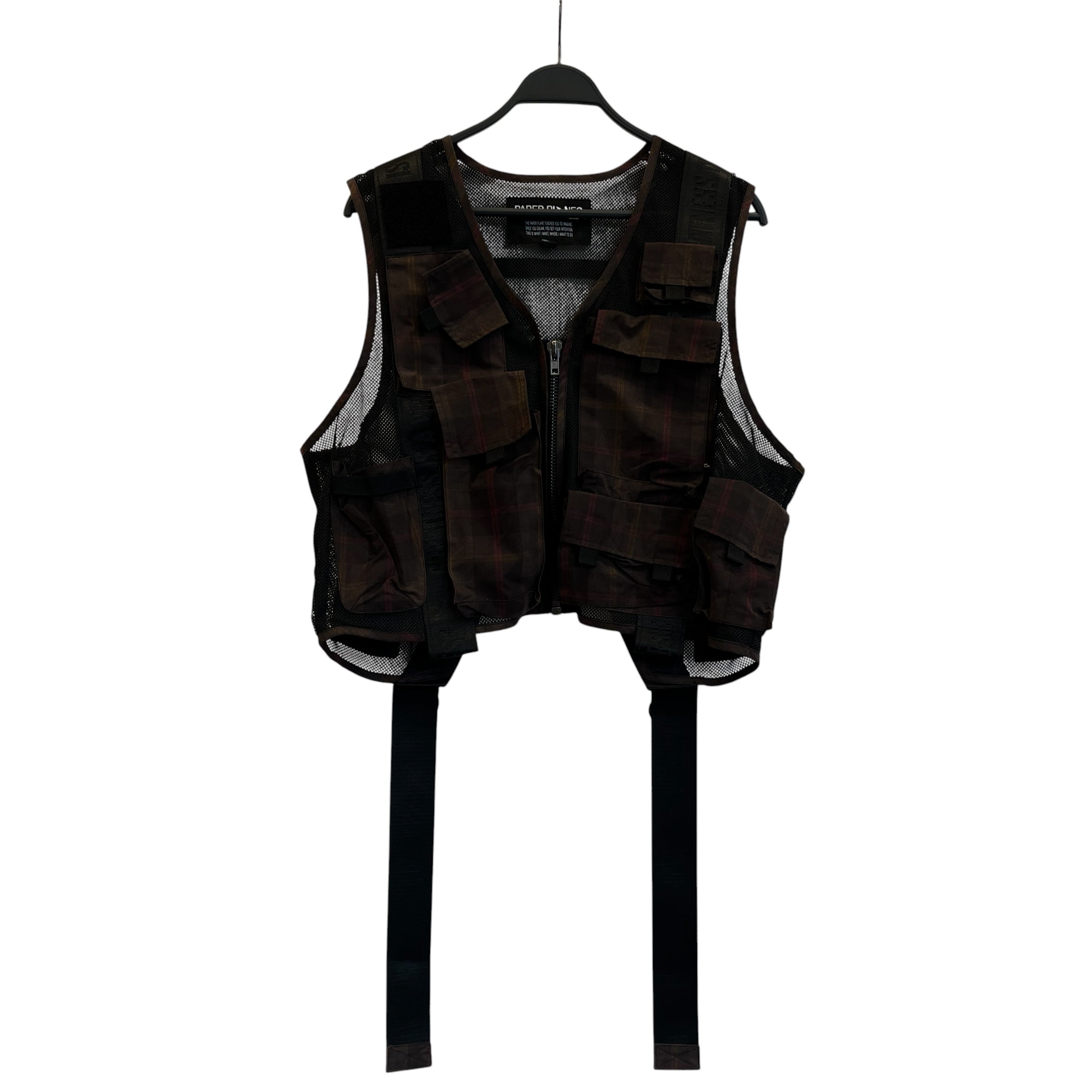 Paper Planes/Vest/M/Cotton/MLT/Black Brown Mesh Vest view 1