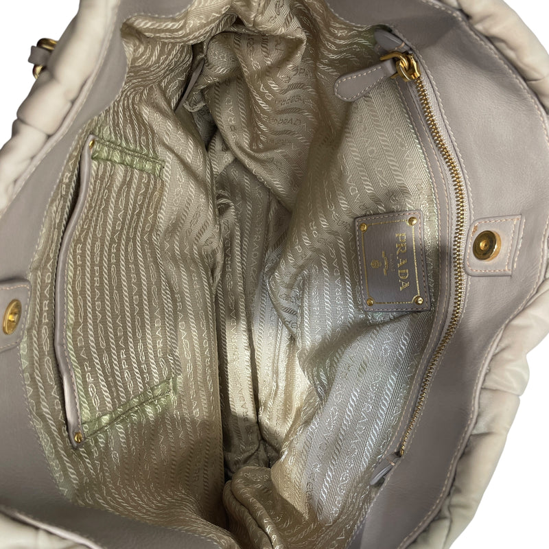 PRADA/Hand Bag/Nylon/WHT/Re Nylon Shoulder Bag