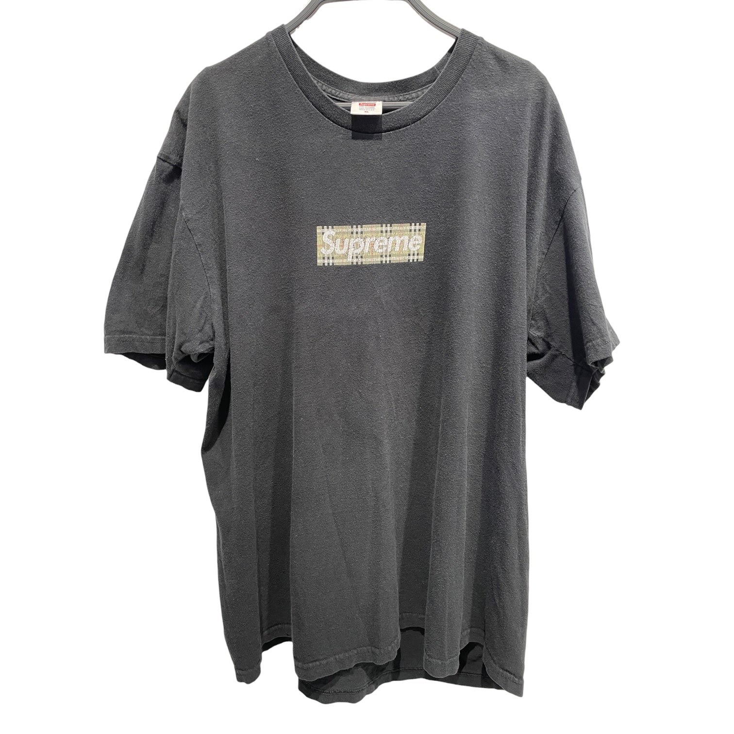 Supreme/BURBERRY LONDON/T-Shirt/XL/Cotton/BLK/ view 1