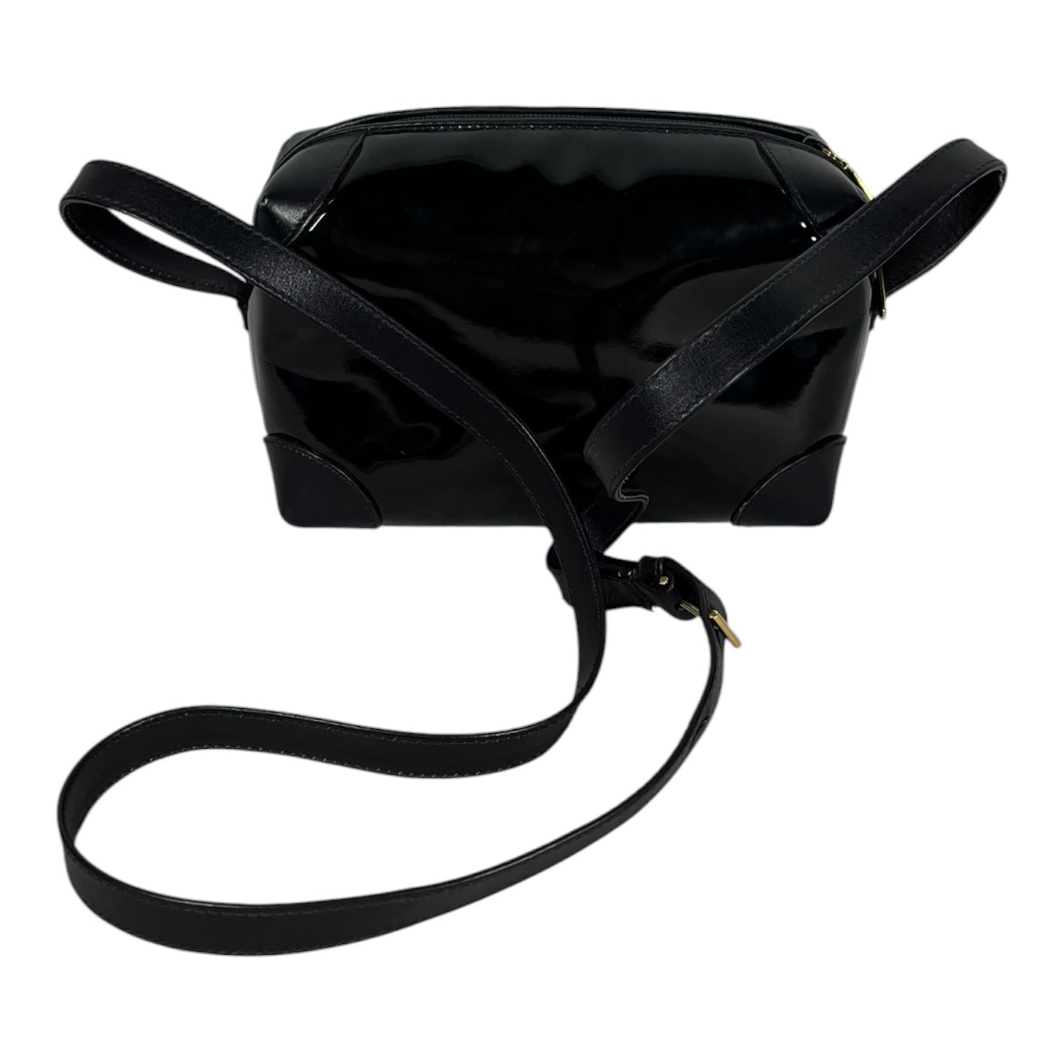 GUCCI/Hand Bag/Leather/BLK/patent view 2