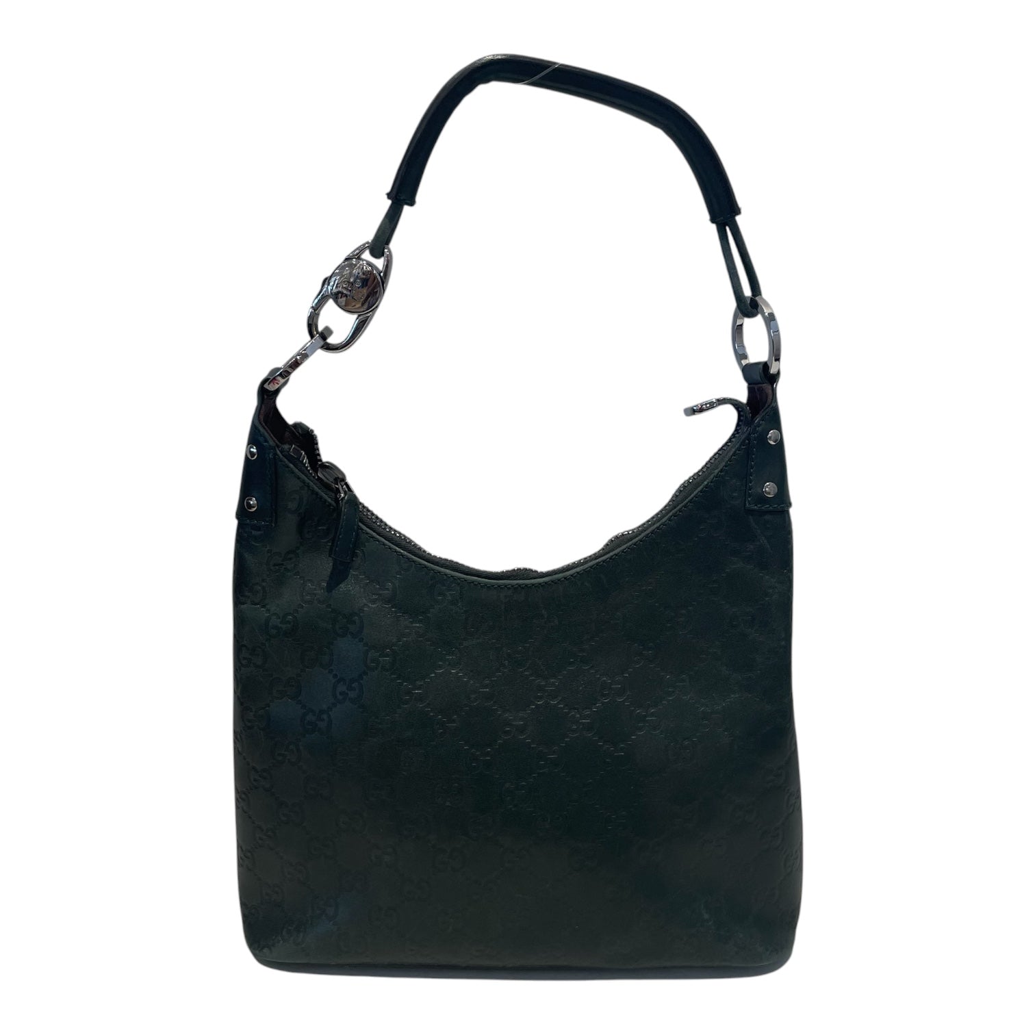 GUCCI/Tote Bag/Monogram/Leather/BLK/HOBO SHOULDER BAG view 1