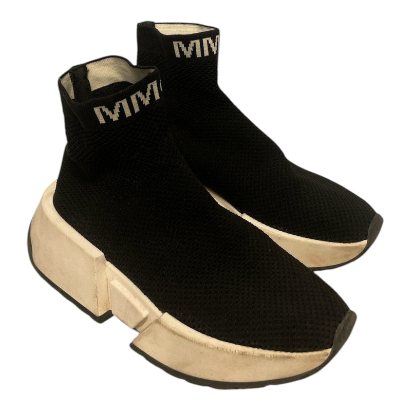 MM6/Hi-Sneakers/EU 38/Cotton/BLK/Chunky Heel/Knit Fabric Sock High