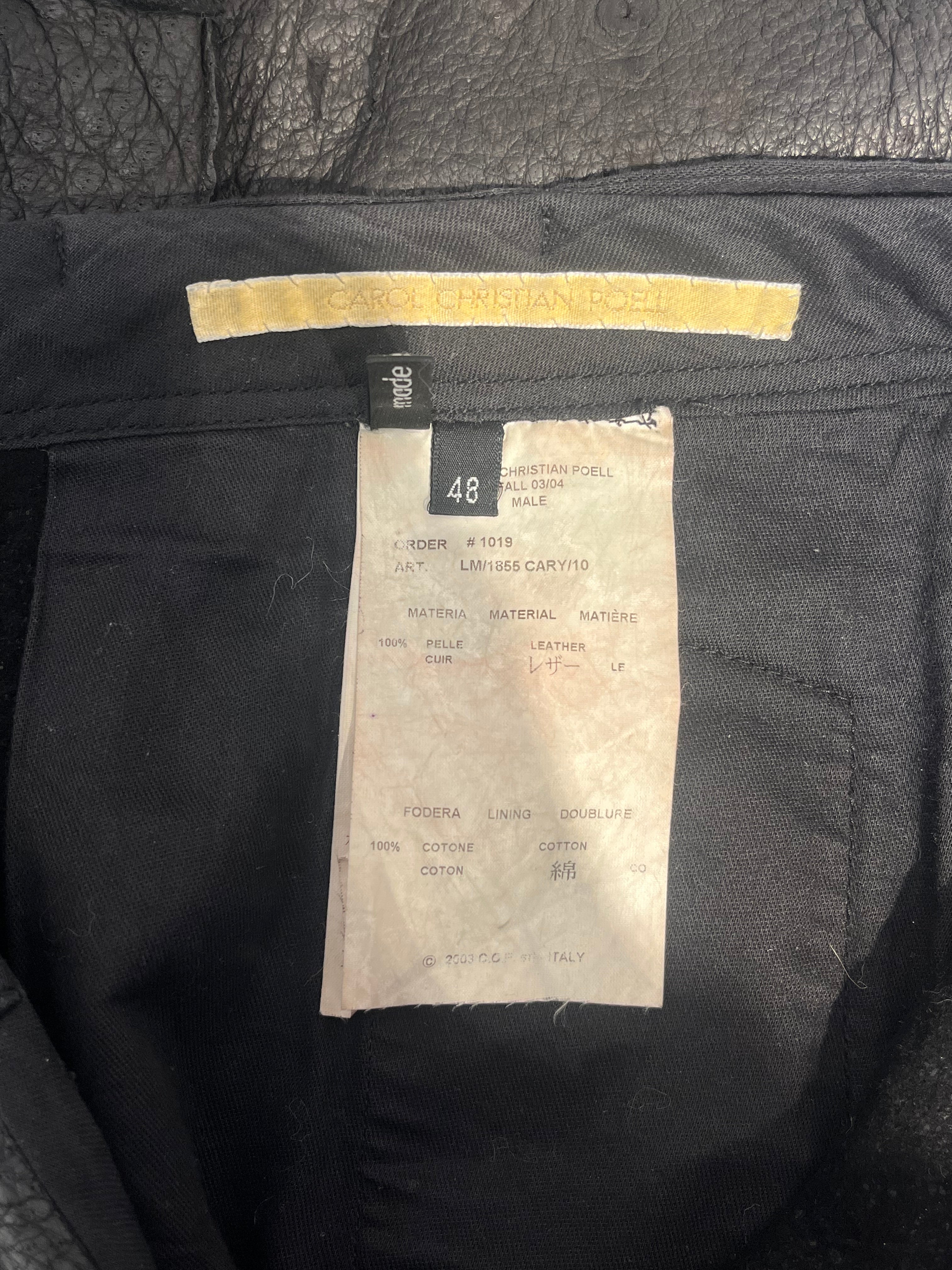 CAROL CHRISTIAN POELL/Pants/48/Leather/BLK/LEATHER CROPPED PANT view 5