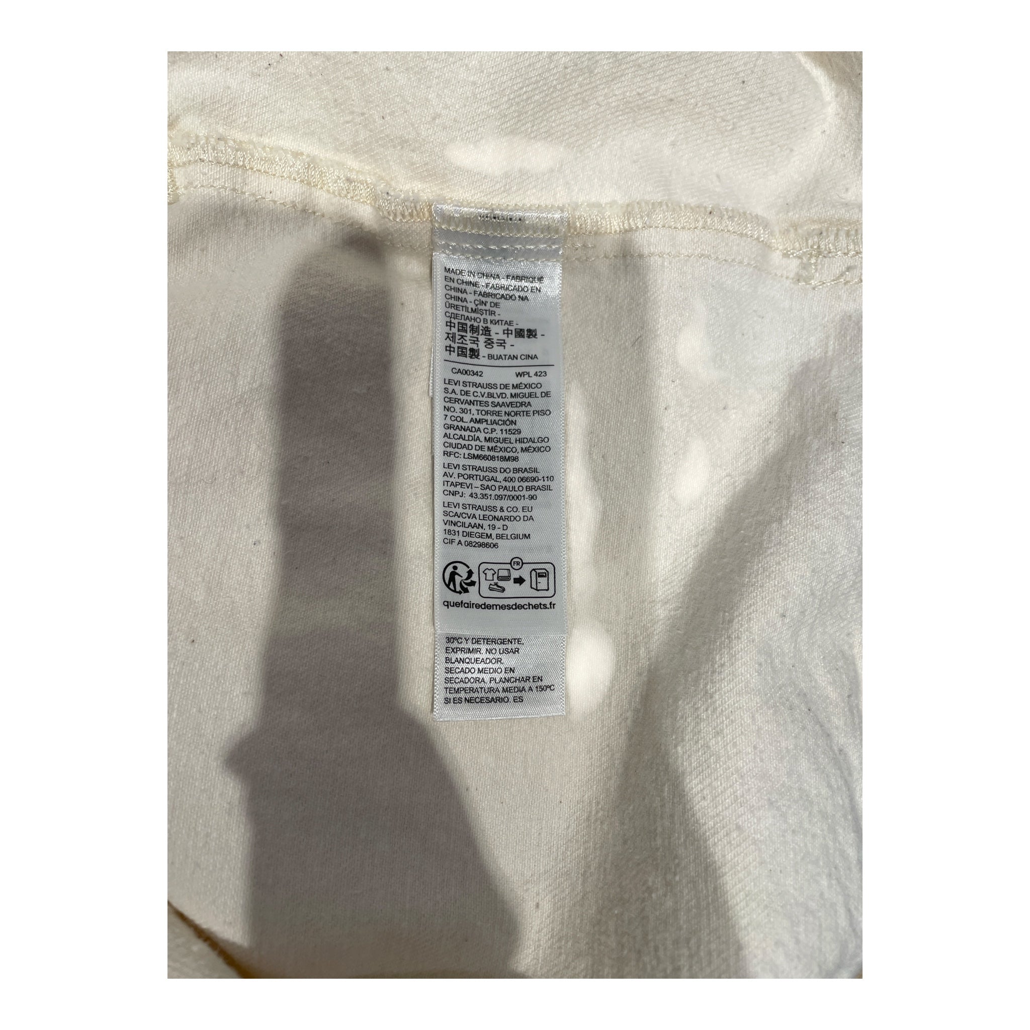 Levi's/Denim Jkt/M/Cotton/WHT/ORANGE LETTER LEVI view 1