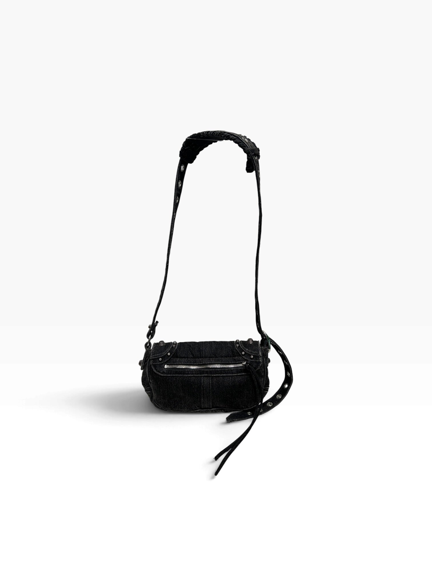BALENCIAGA/Bag/Denim/BLK/DENIM CAGOLE CROSSBODY view 2