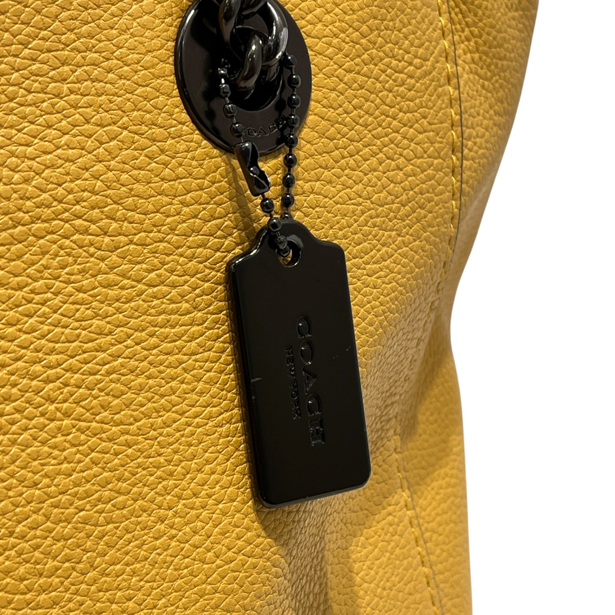 COACH/Hand Bag/Leather/YEL/LEATHER TOTE view 5