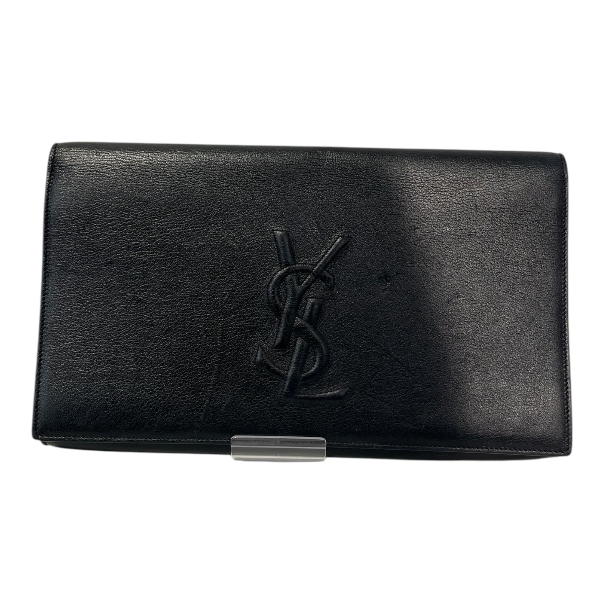 YVES SAINT LAURENT/Clutch Bag/Leather/BLK/ARS611201214 ysl clutch view 1
