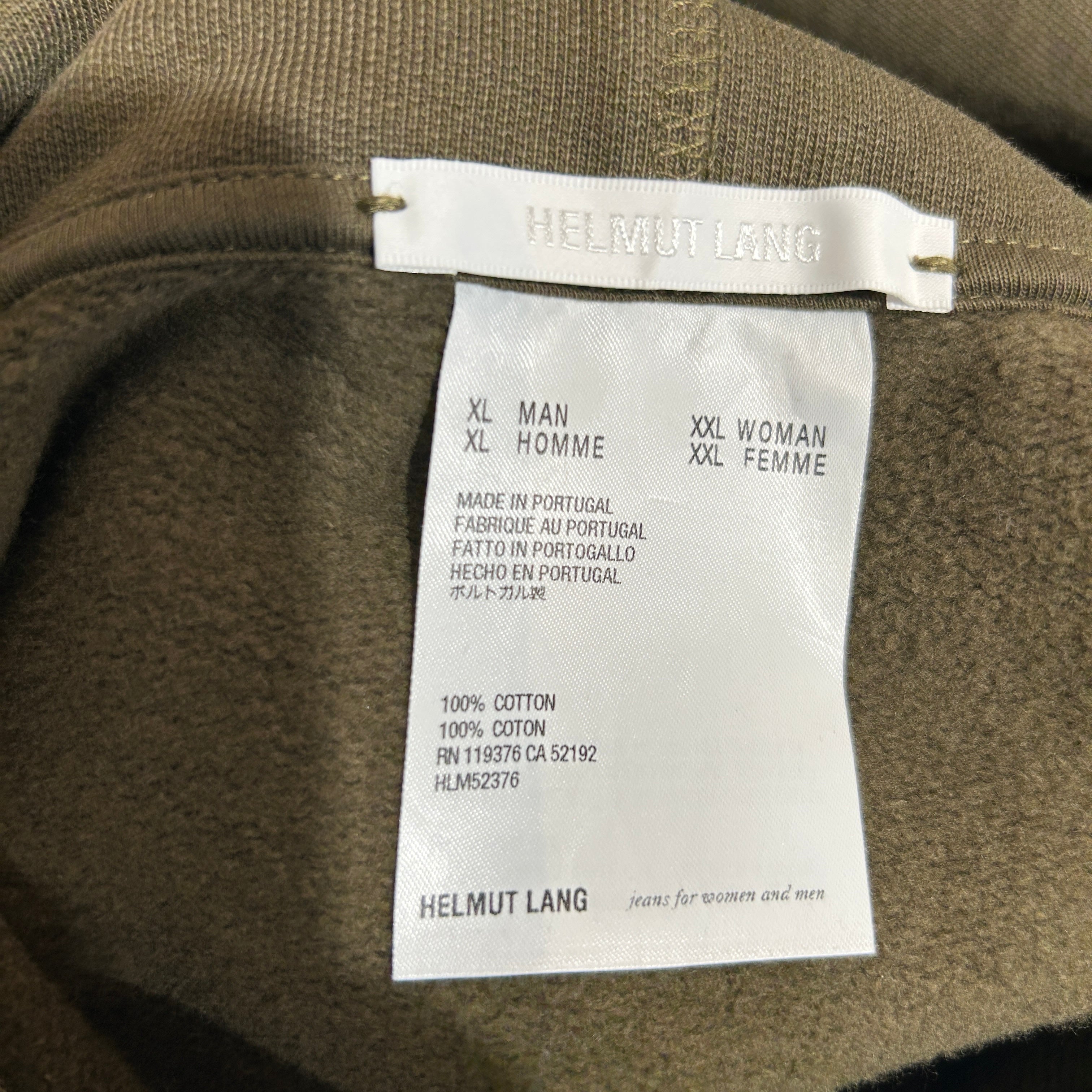 Helmut Lang/Hoodie/XL/Cotton/GRN/Sleeve Strap Hoodie view 3