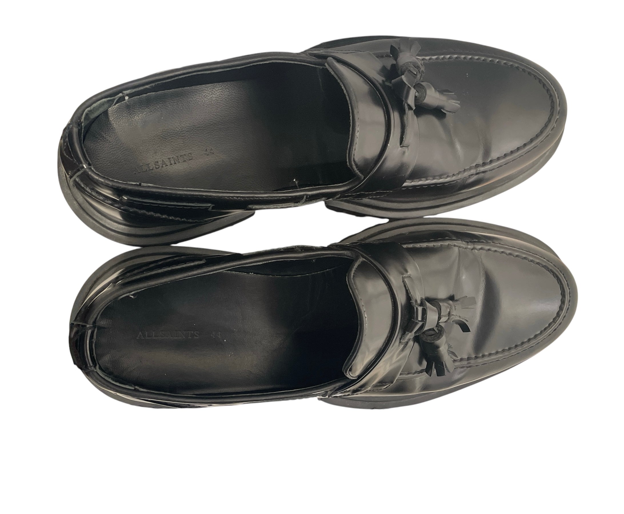 ALLSAINTS/Loafers/EU 44/Leather/BLK/Slip-on/TASSEL W TREAD SOLE view 3
