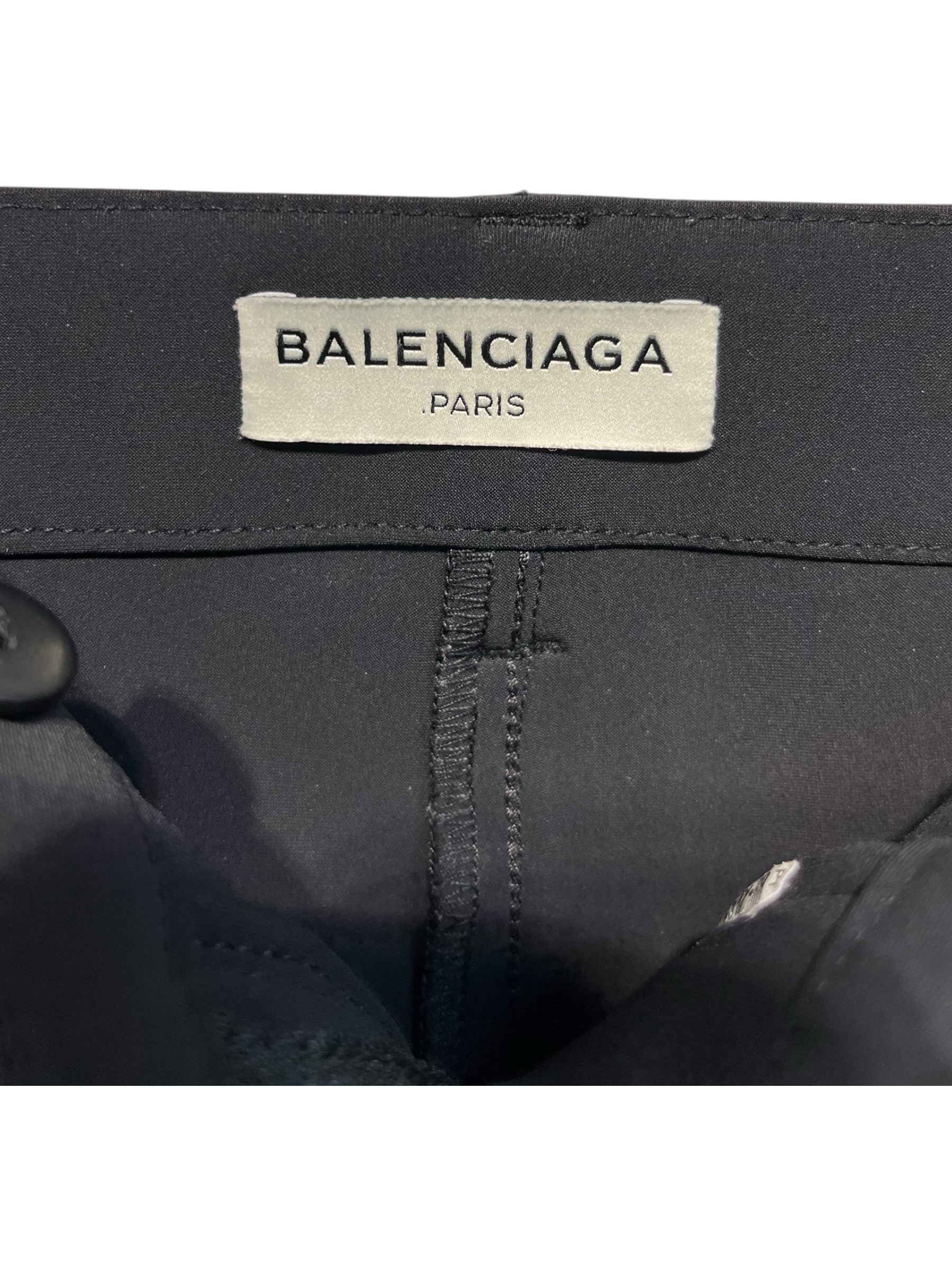 BALENCIAGA/Skinny Pants/38/Polyester/BLK/PANELED TROUSER view 3
