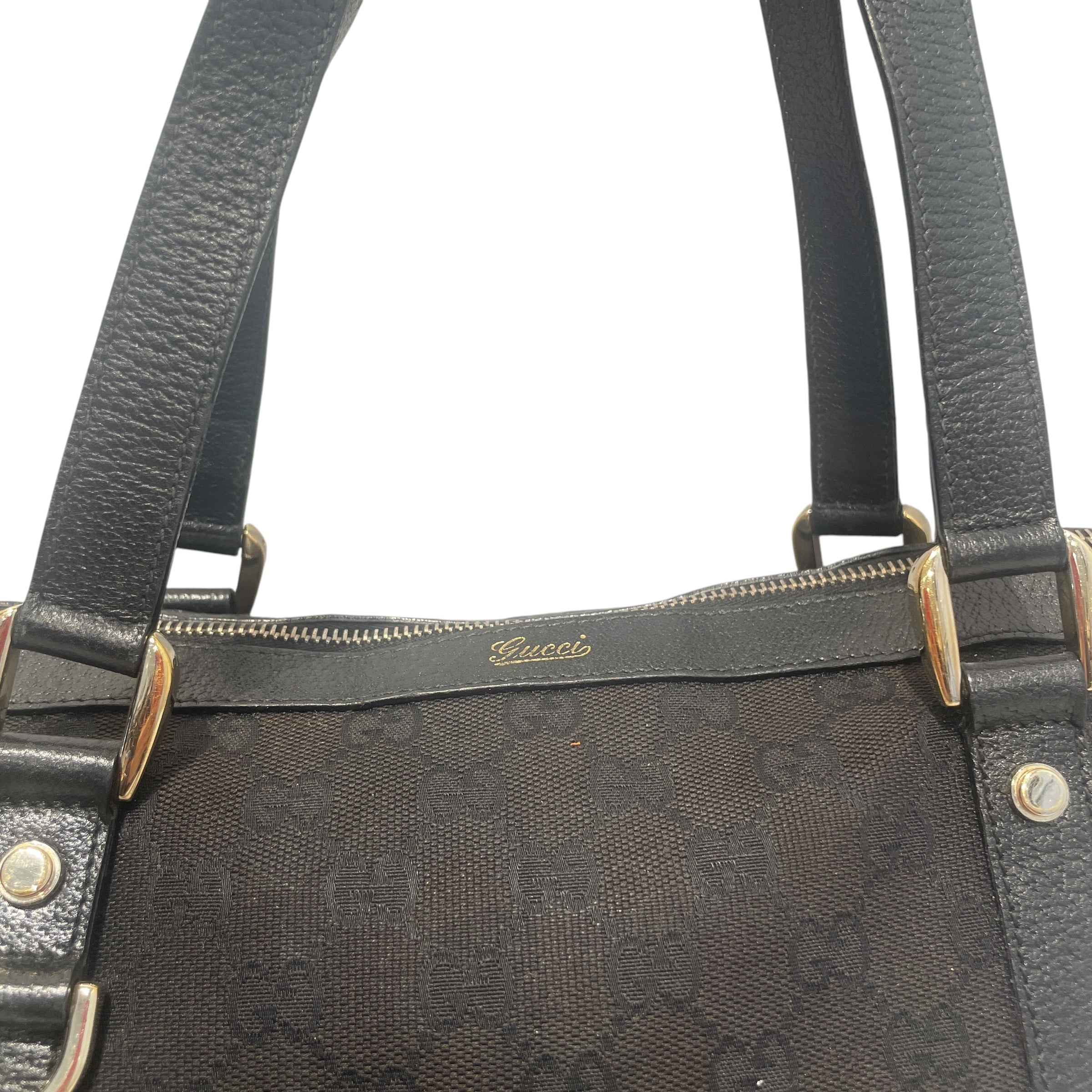 GUCCI/Hand Bag/Monogram/Cotton/BLK/Abbey Tote view 2