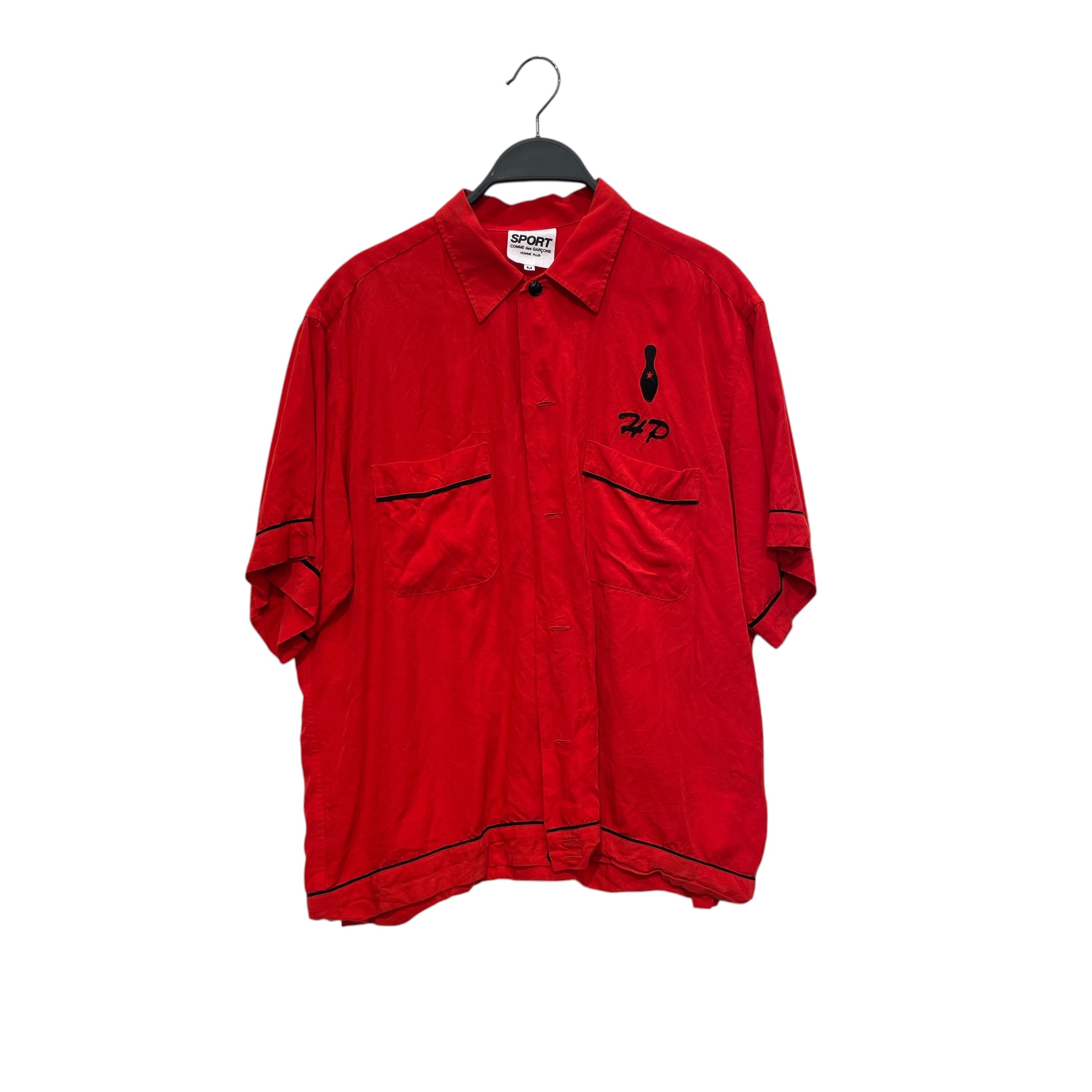SPORTS COMME des GARCONS HOMME PLUS/SS Shirt/M/Rayon/RED/BOAL GAME BACK view 1
