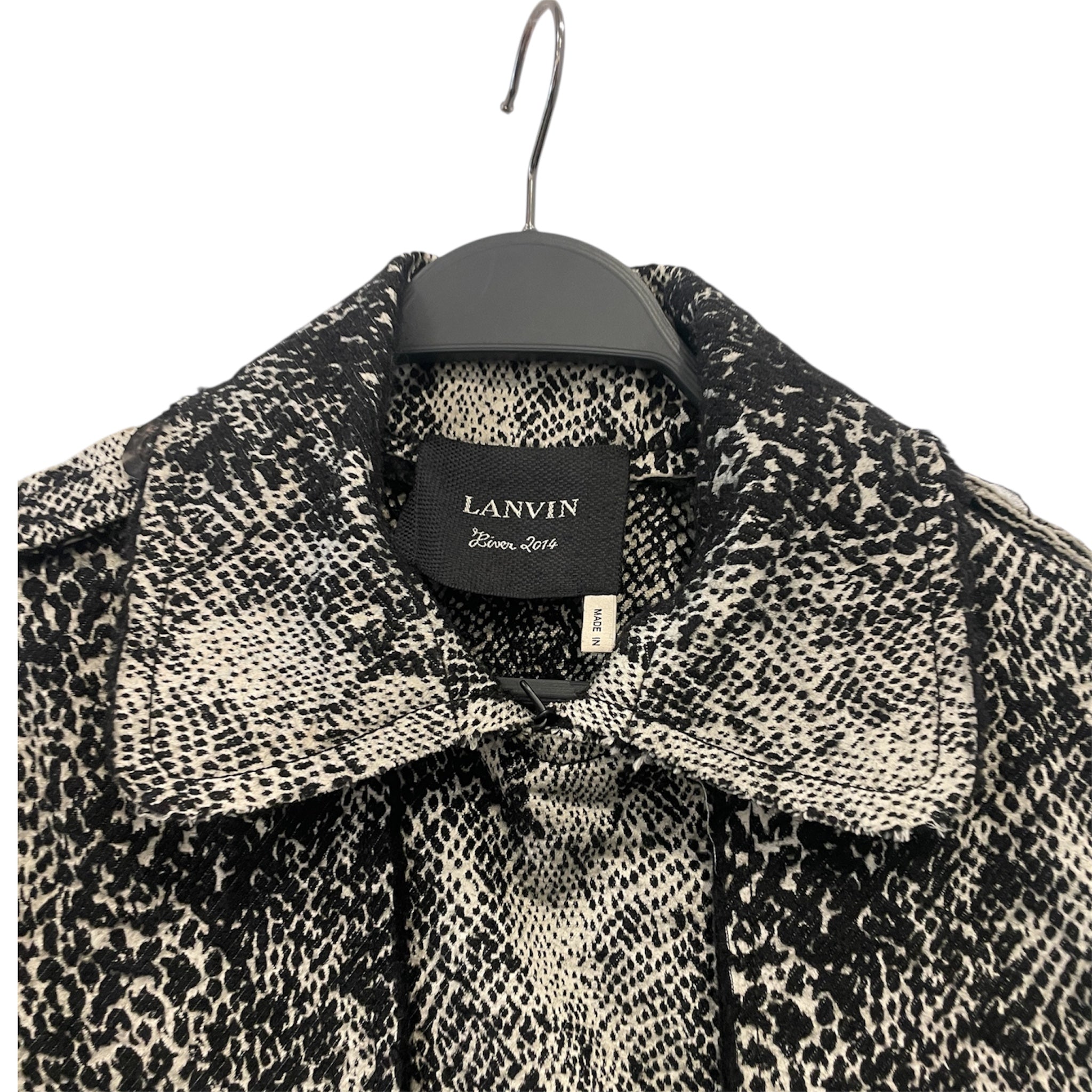 LANVIN/Jacket/38/All Over Print/Cotton/MLT/LANVIN BLK/WHT JKY 2014 view 4